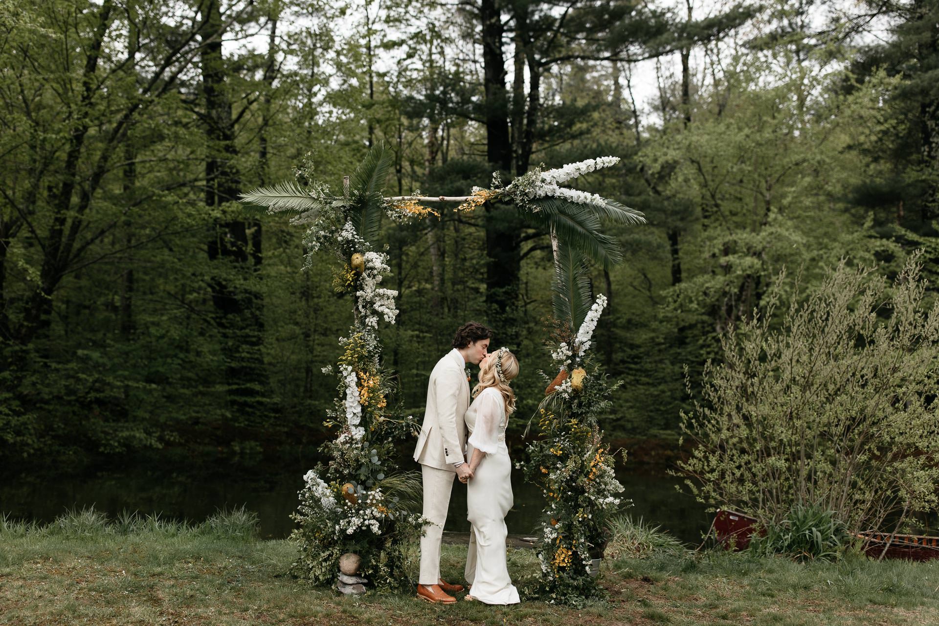 Boho Catskills Wedding at Foxfire Mountain House, NY by Jean-Laurent Gaudy Photography