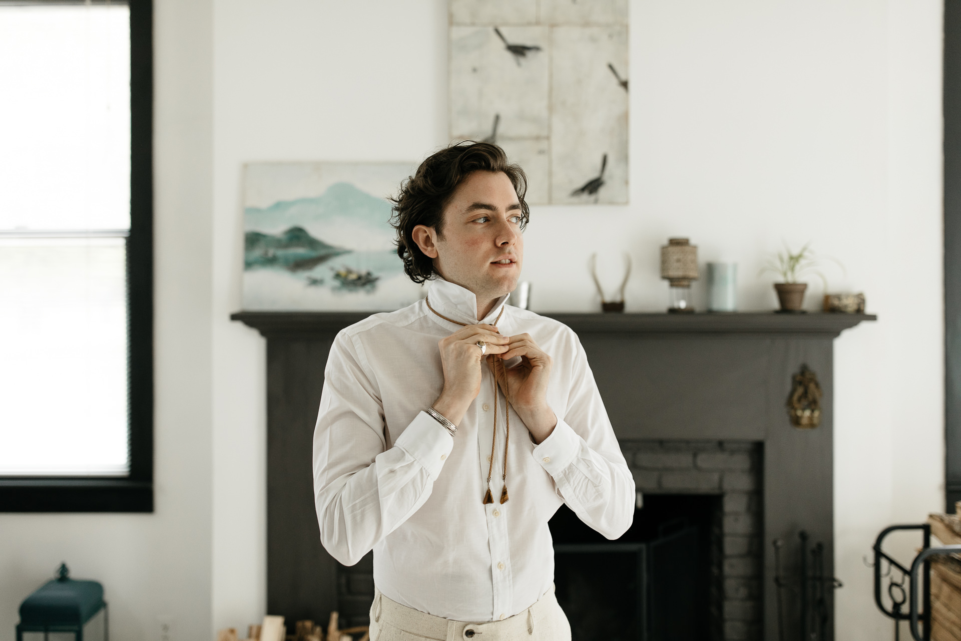 Boho Catskills Wedding at Foxfire Mountain House, NY by Jean-Laurent Gaudy Photography