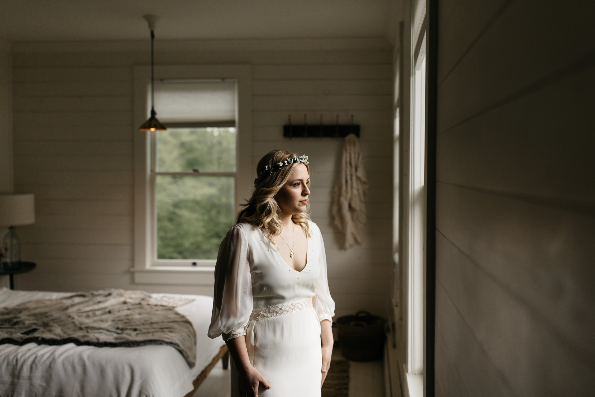 Boho Catskills Wedding at Foxfire Mountain House, NY by Jean-Laurent Gaudy Photography