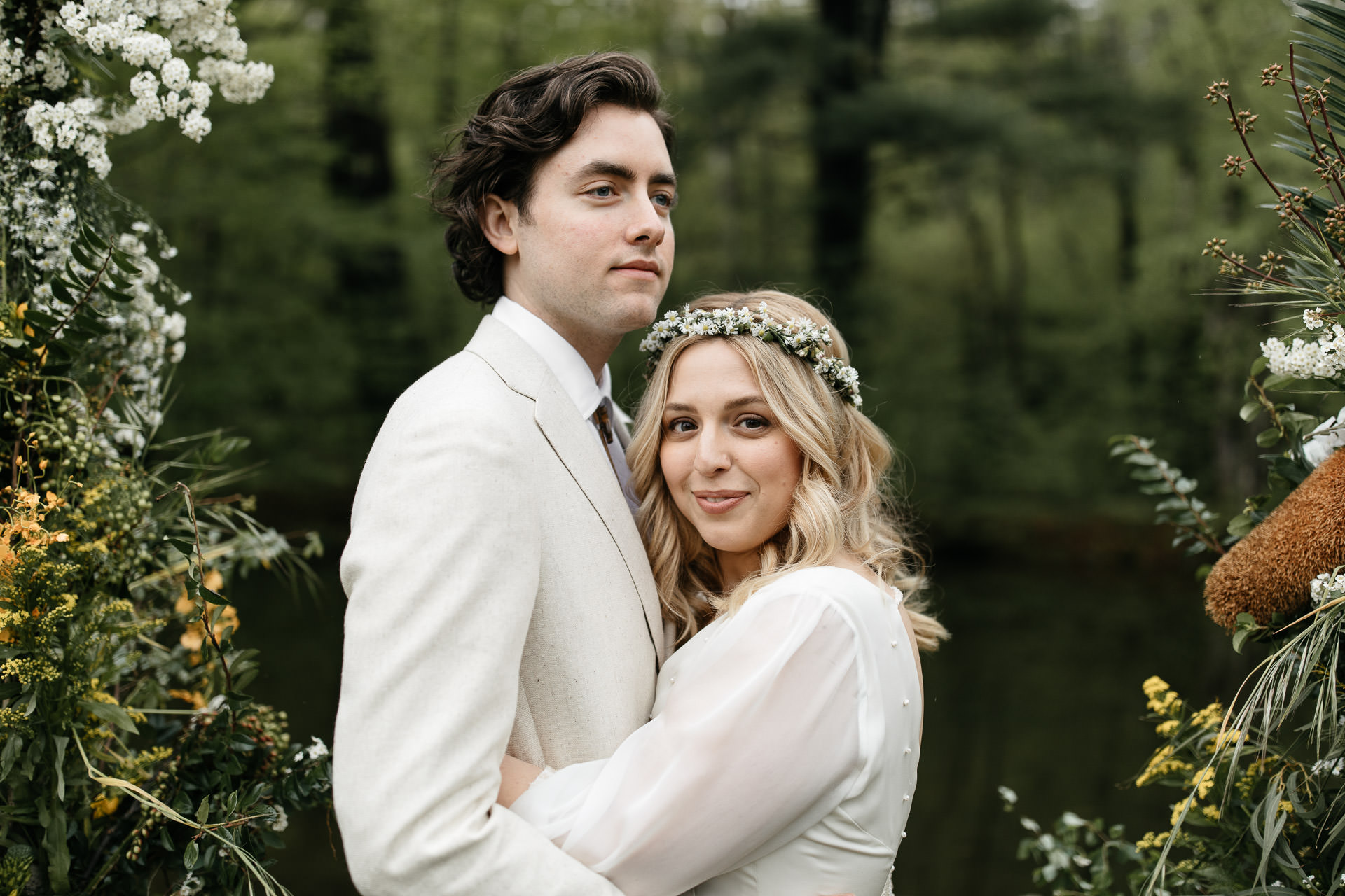 Boho Catskills Wedding at Foxfire Mountain House, NY by Jean-Laurent Gaudy Photography
