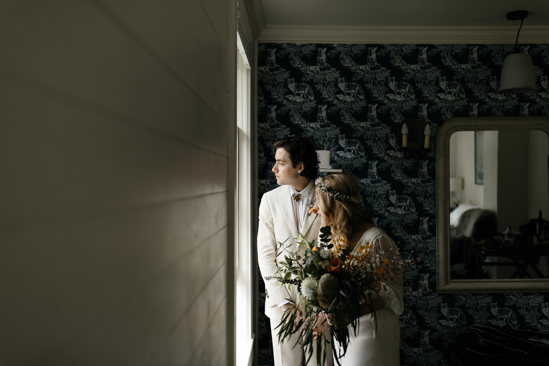 Boho Catskills Wedding at Foxfire Mountain House, NY by Jean-Laurent Gaudy Photography