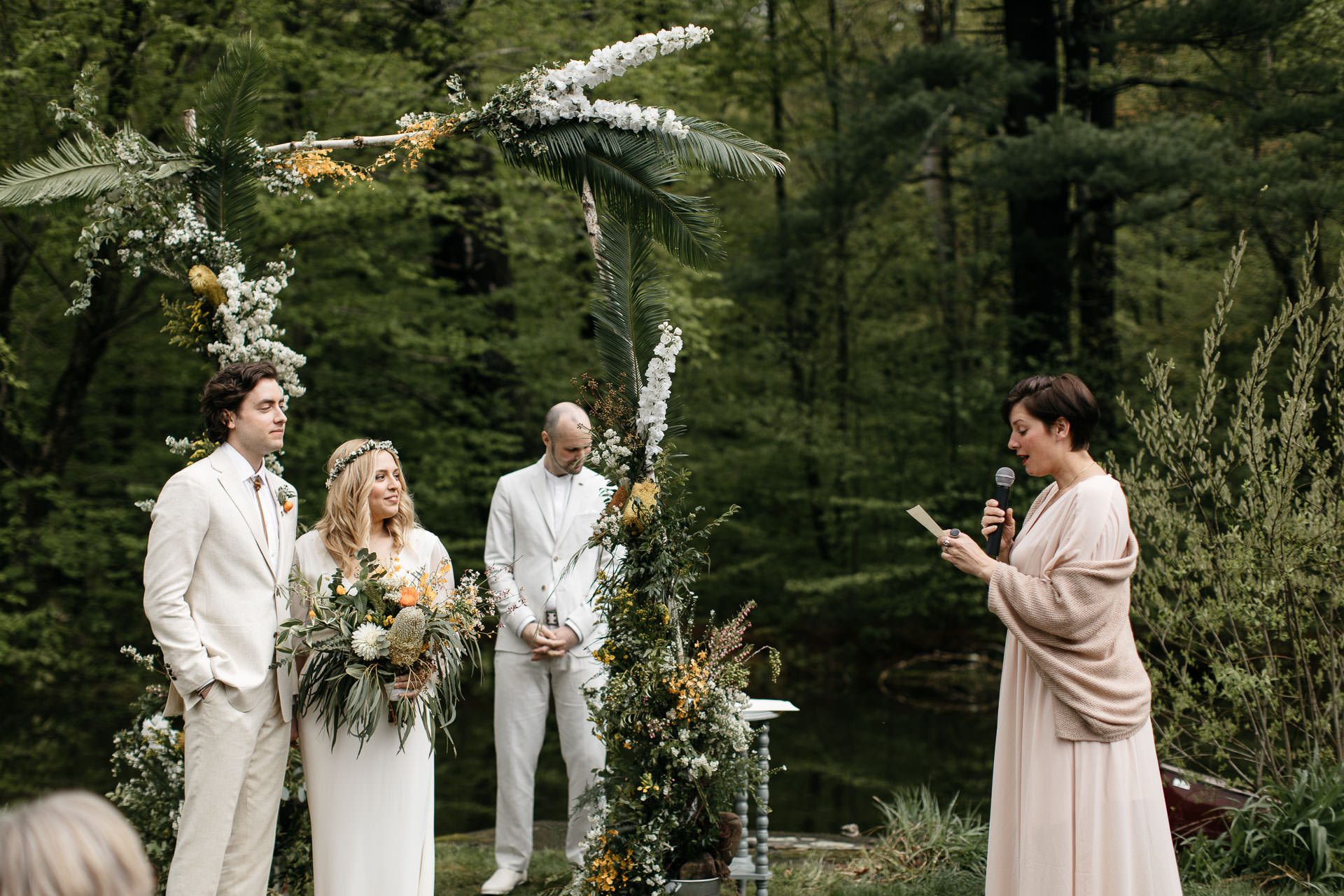 Boho Catskills Wedding at Foxfire Mountain House, NY by Jean-Laurent Gaudy Photography
