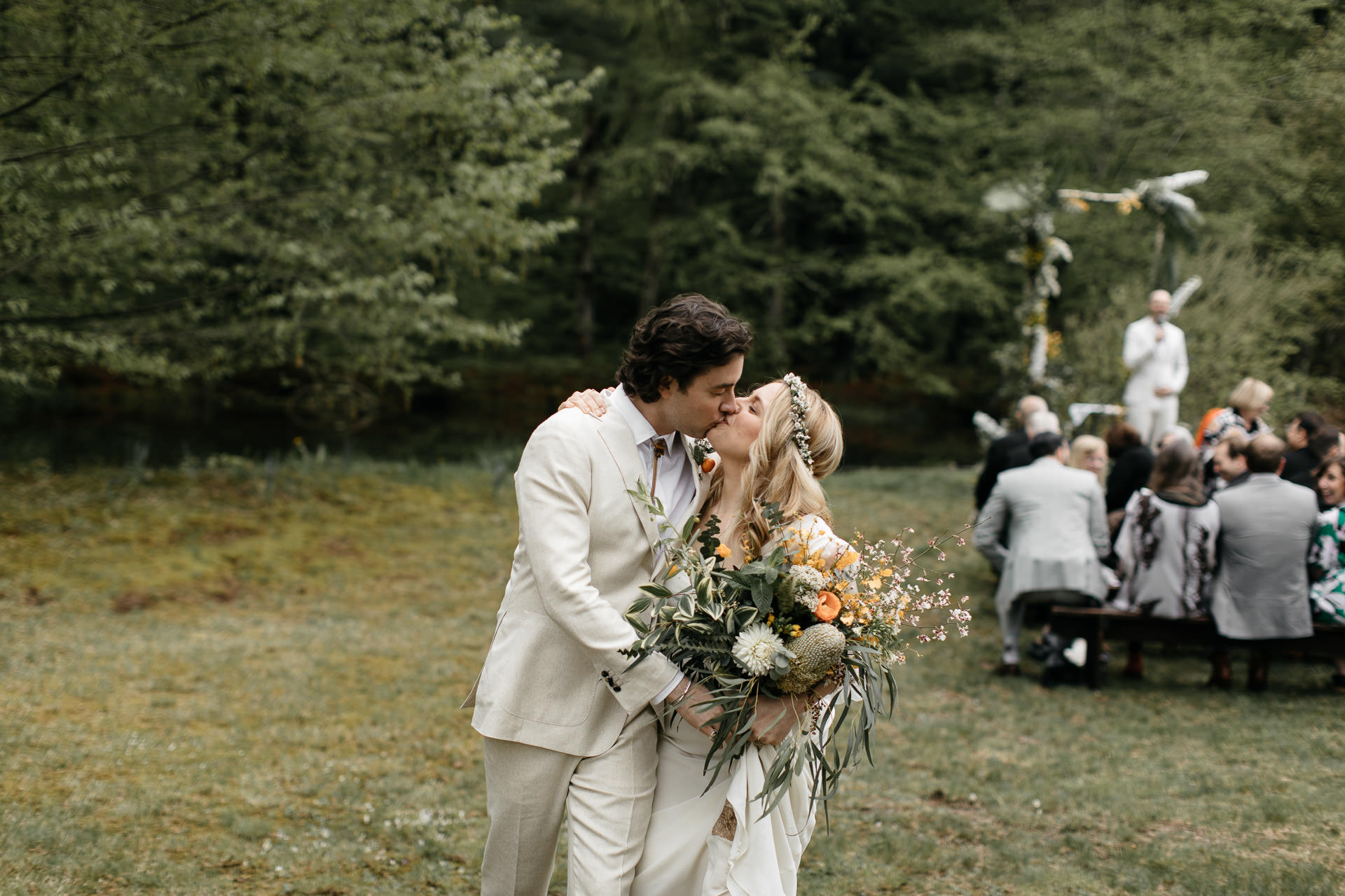 Boho Catskills Wedding at Foxfire Mountain House, NY by Jean-Laurent Gaudy Photography