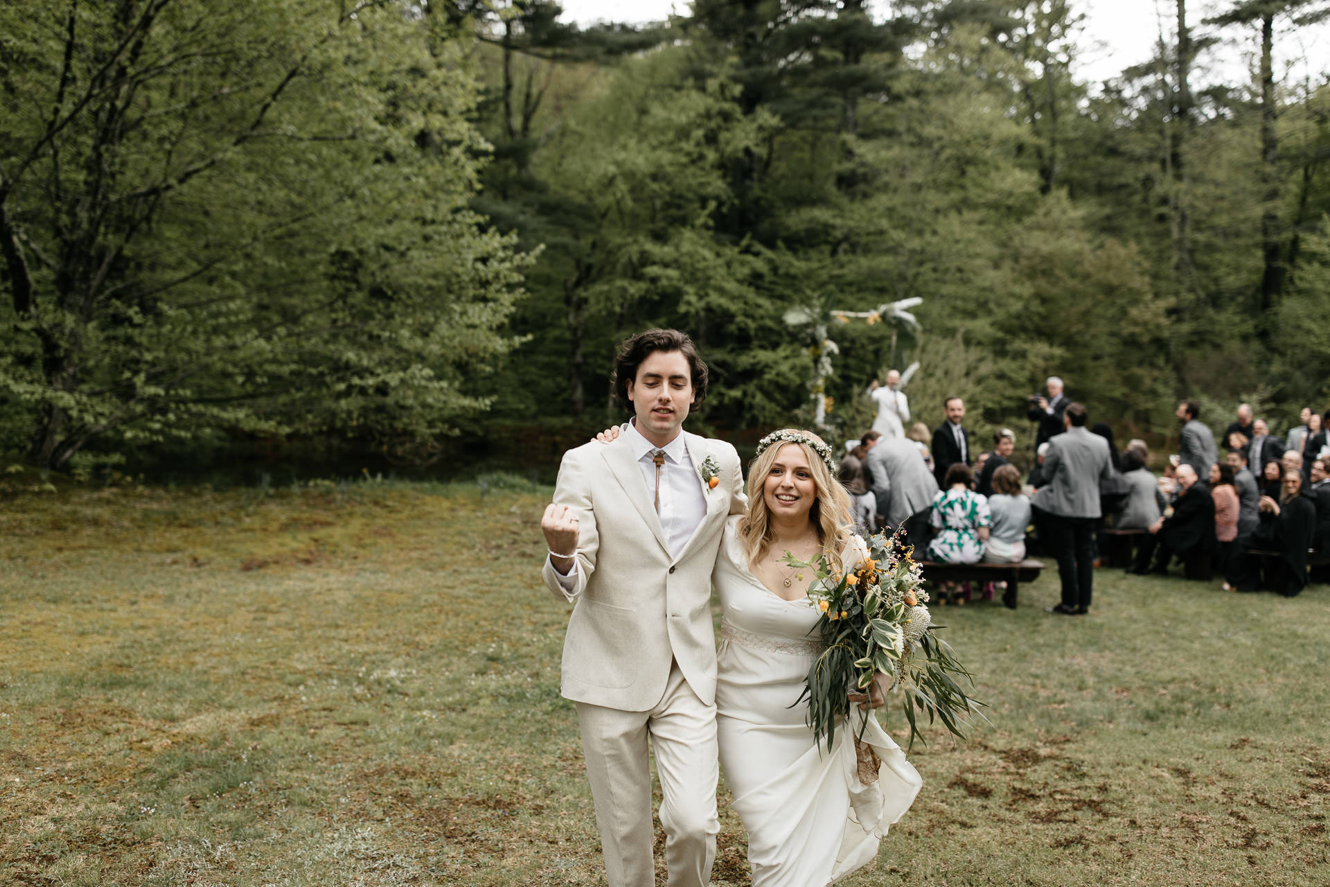 Boho Catskills Wedding at Foxfire Mountain House, NY by Jean-Laurent Gaudy Photography