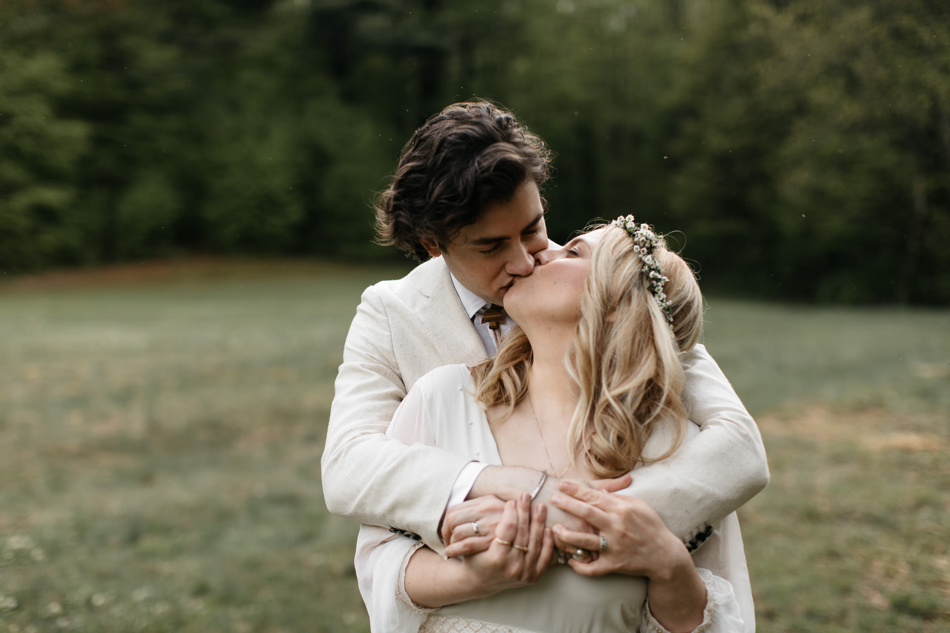 Boho Catskills Wedding at Foxfire Mountain House, NY by Jean-Laurent Gaudy Photography