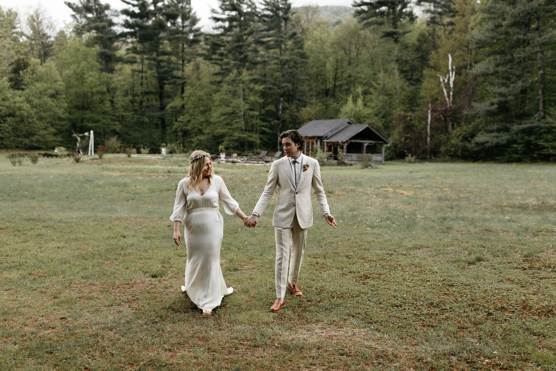 Boho Catskills Wedding at Foxfire Mountain House, NY by Jean-Laurent Gaudy Photography