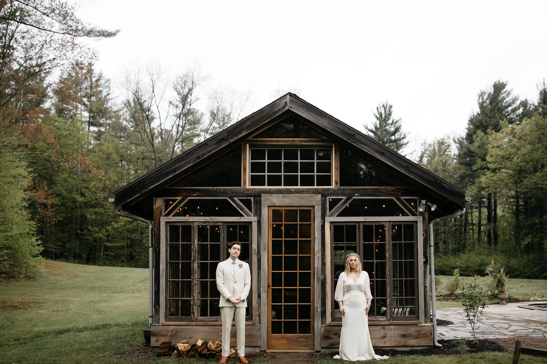 Boho Catskills Wedding at Foxfire Mountain House, NY by Jean-Laurent Gaudy Photography