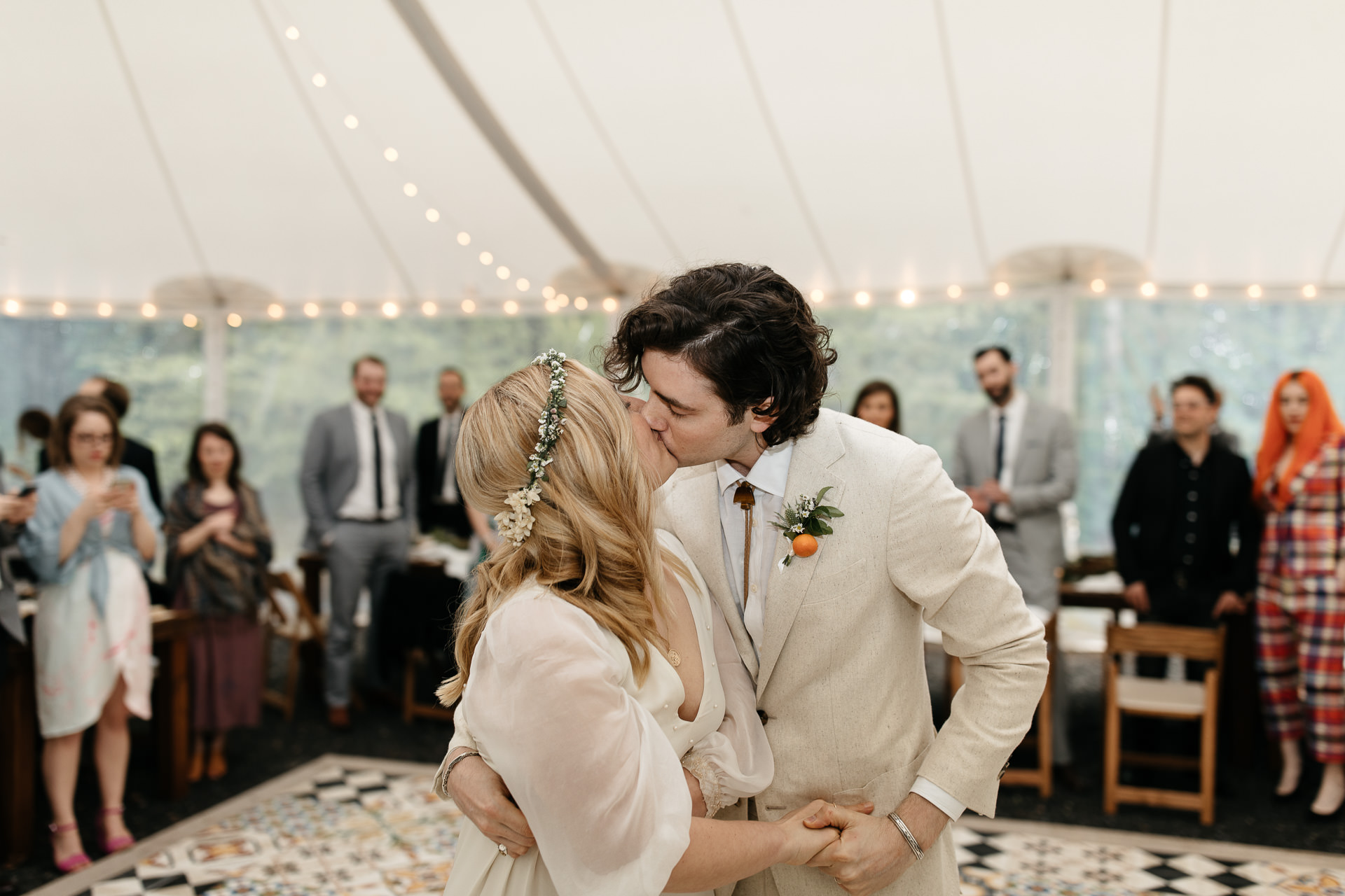 Boho Catskills Wedding at Foxfire Mountain House, NY by Jean-Laurent Gaudy Photography