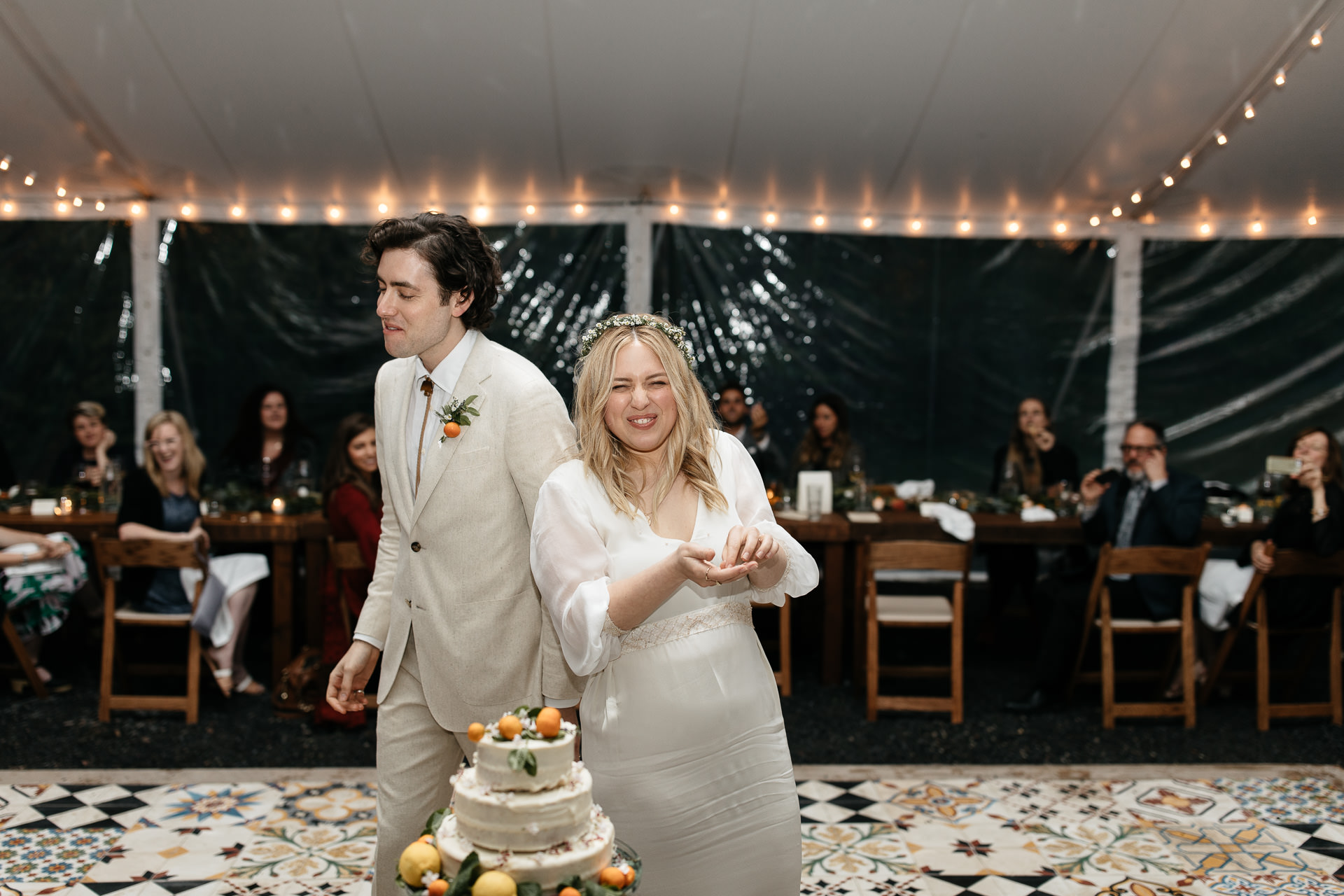 Boho Catskills Wedding at Foxfire Mountain House, NY by Jean-Laurent Gaudy Photography