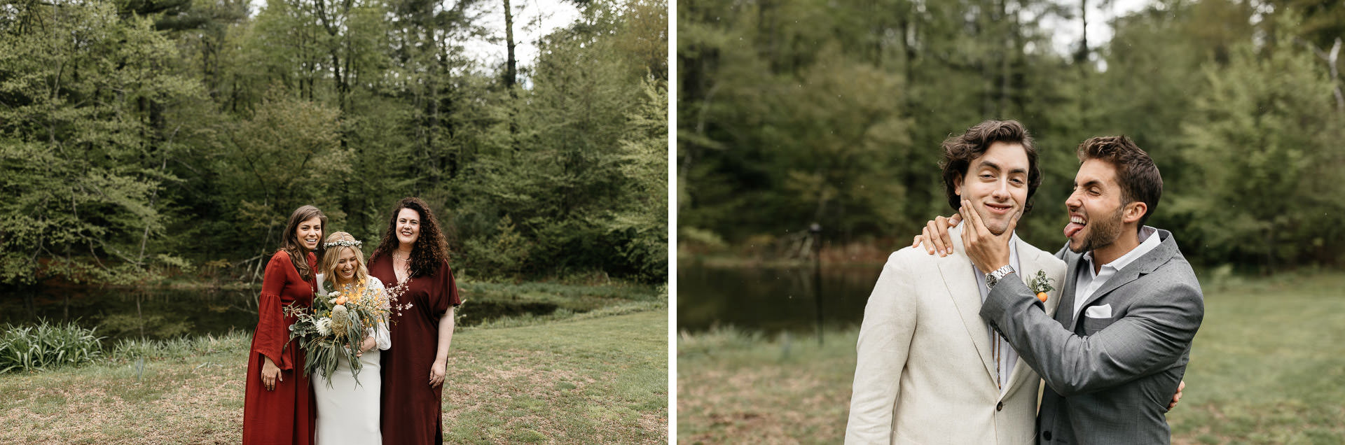 Boho Catskills Wedding at Foxfire Mountain House, NY by Jean-Laurent Gaudy Photography