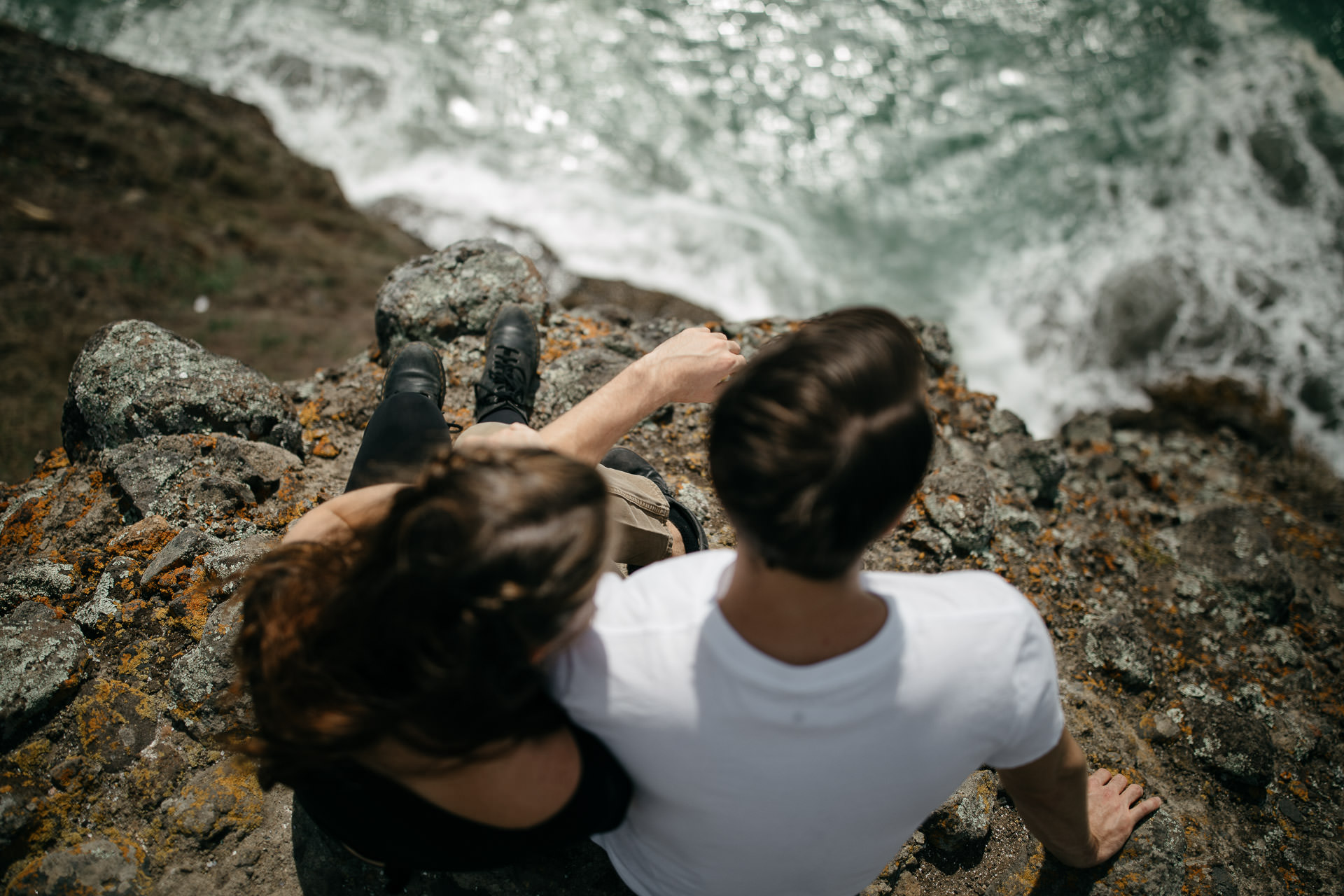 Amy & Daniel Piha Beach Engagement New Zealand by Jean-Laurent Gaudy