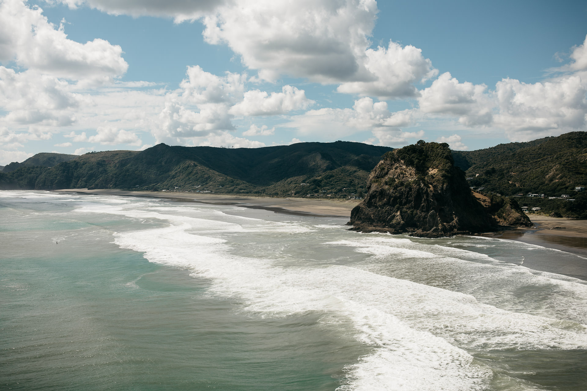 Amy & Daniel Piha Beach Engagement New Zealand by Jean-Laurent Gaudy