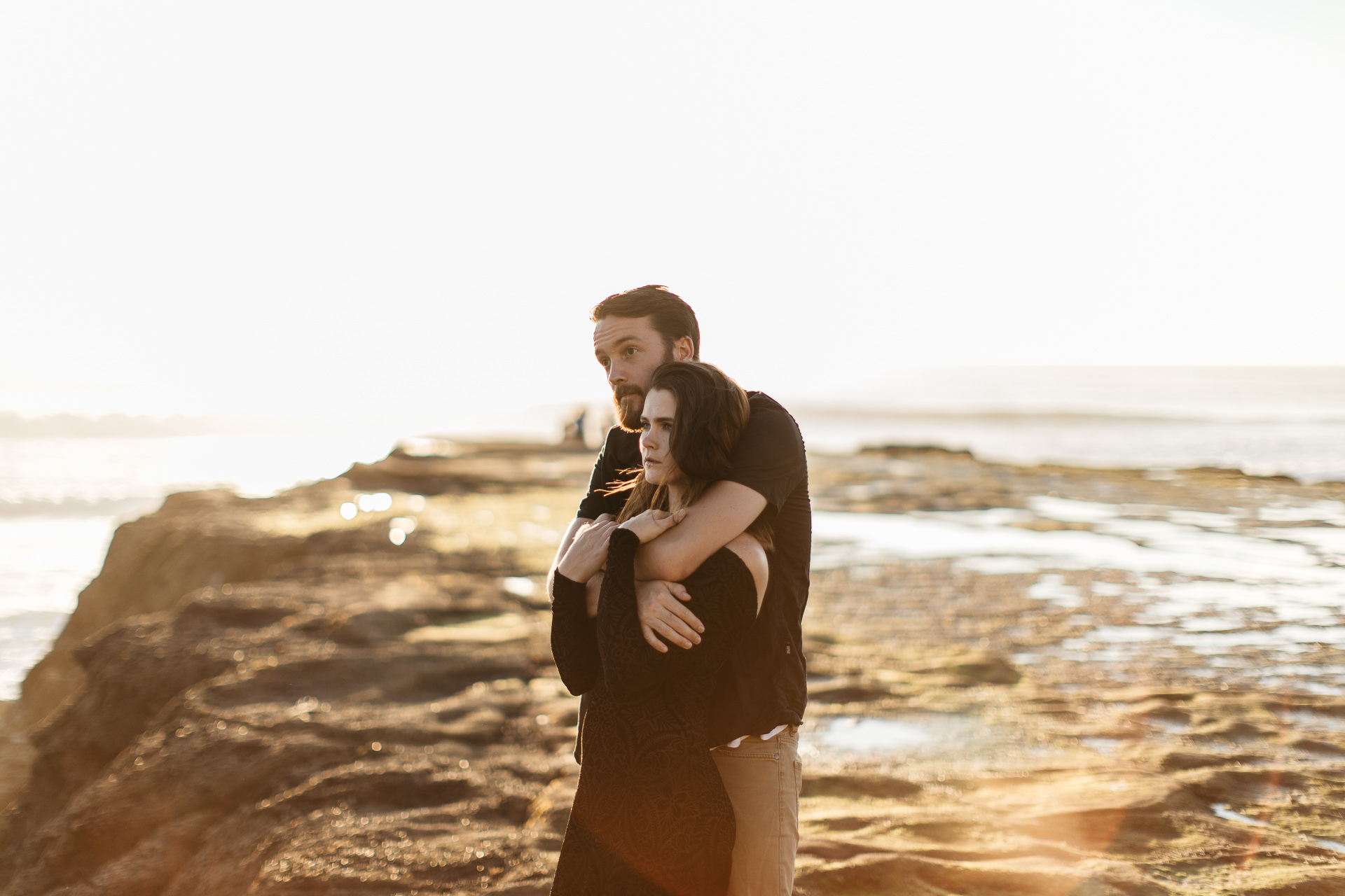 Amy & Daniel Piha Beach Engagement New Zealand by Jean-Laurent Gaudy
