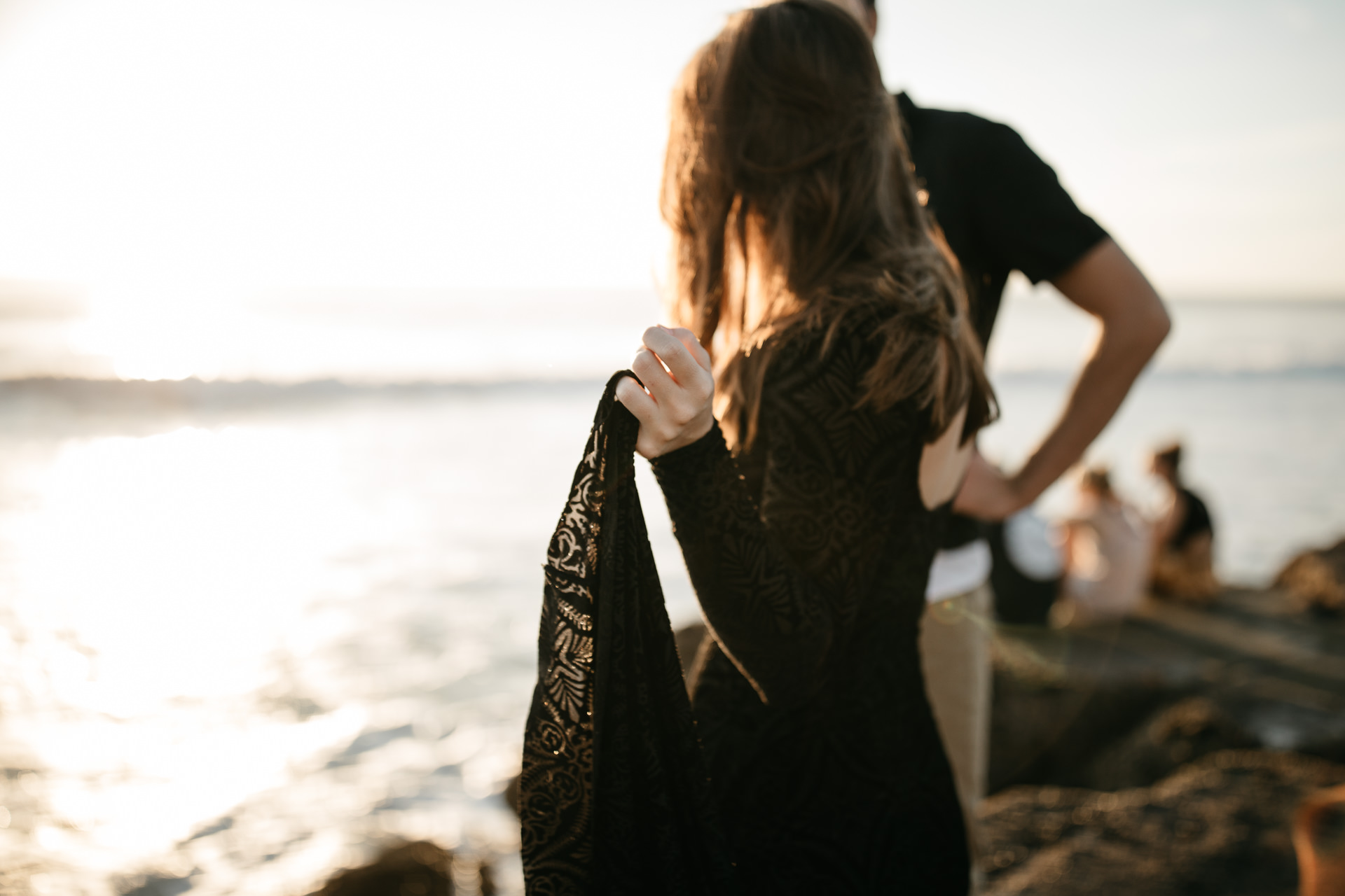 Amy & Daniel Piha Beach Engagement New Zealand by Jean-Laurent Gaudy