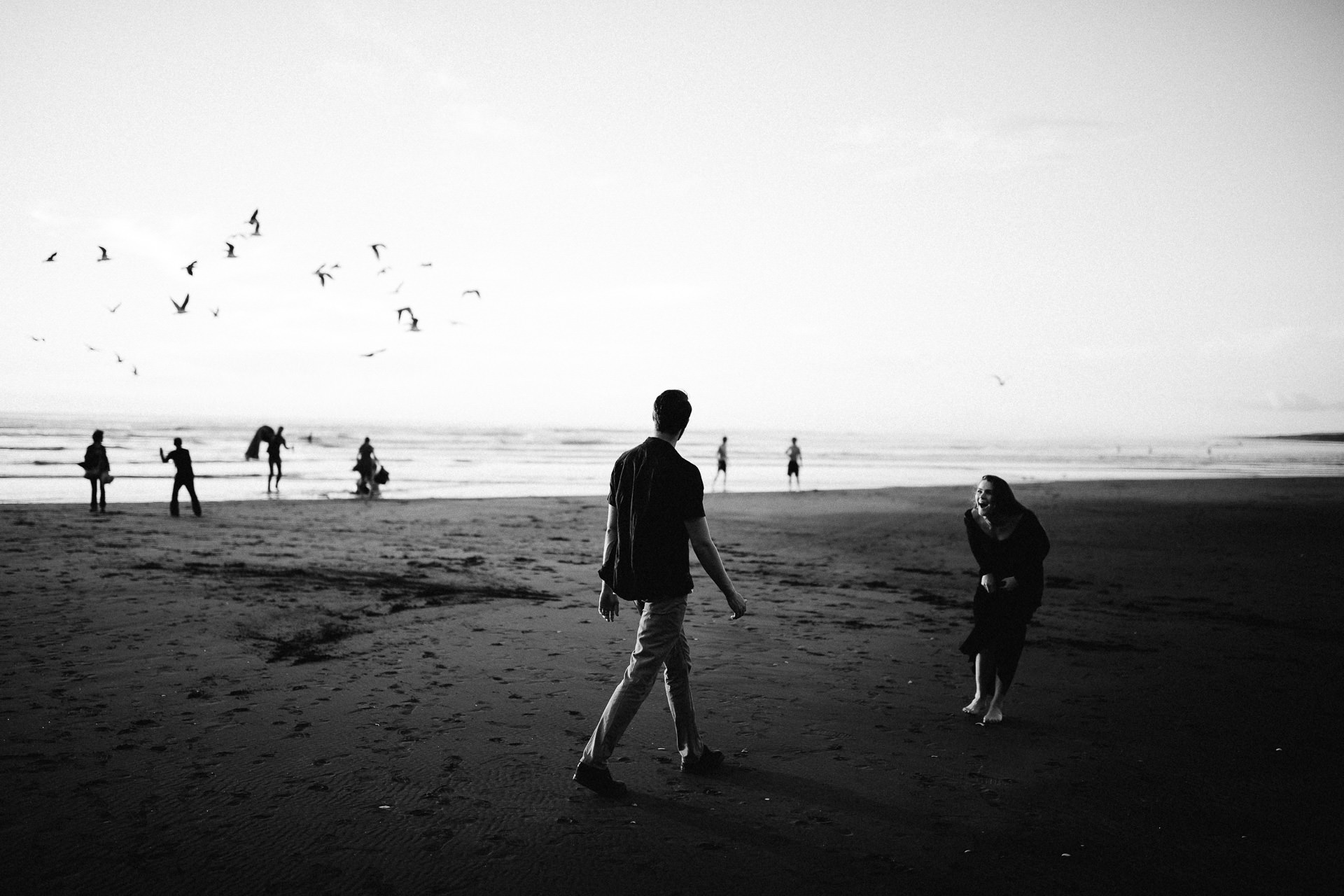 Amy & Daniel Piha Beach Engagement New Zealand by Jean-Laurent Gaudy