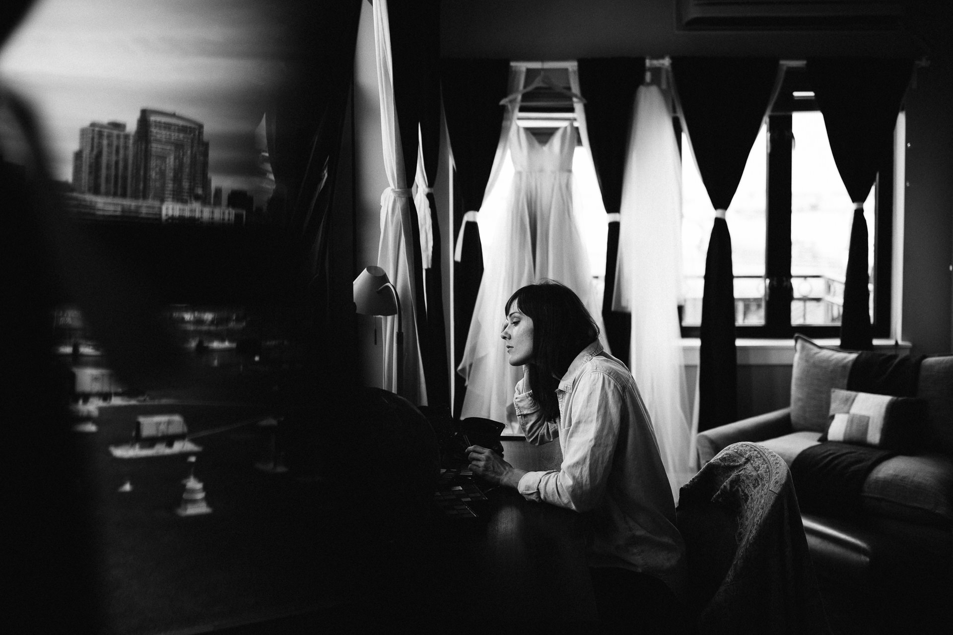 Courtney & Hank Wedding Wedding Brooklyn Box House Hotel, New York, by Jean-Laurent Gaudy