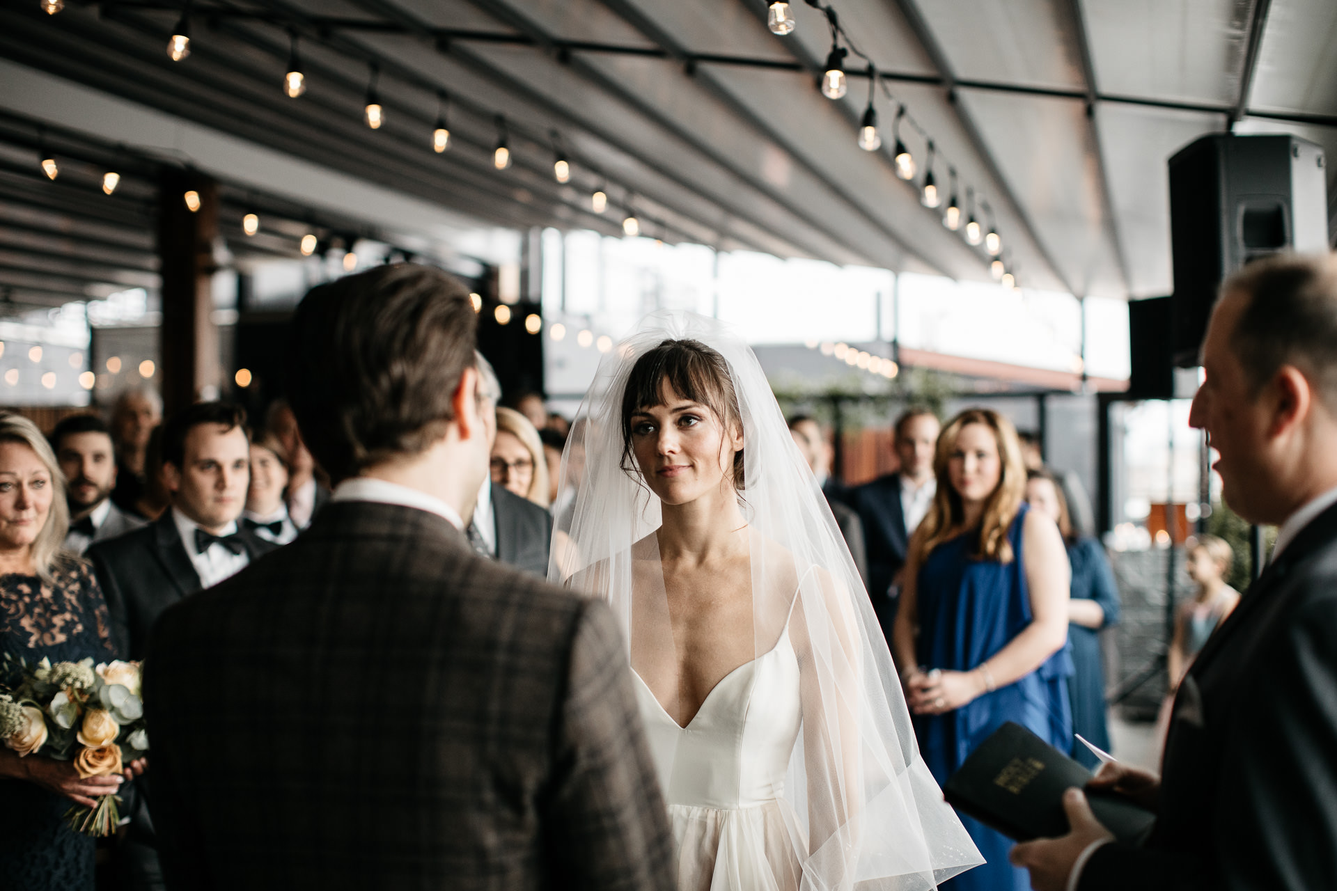 Courtney & Hank Wedding Wedding Brooklyn Box House Hotel, New York, by Jean-Laurent Gaudy