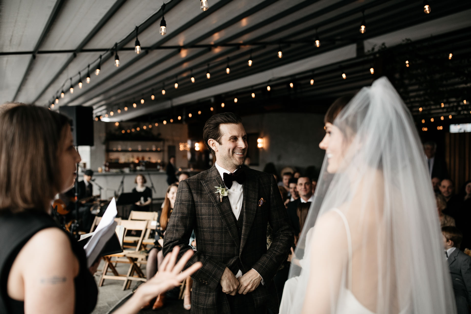 Courtney & Hank Wedding Wedding Brooklyn Box House Hotel, New York, by Jean-Laurent Gaudy