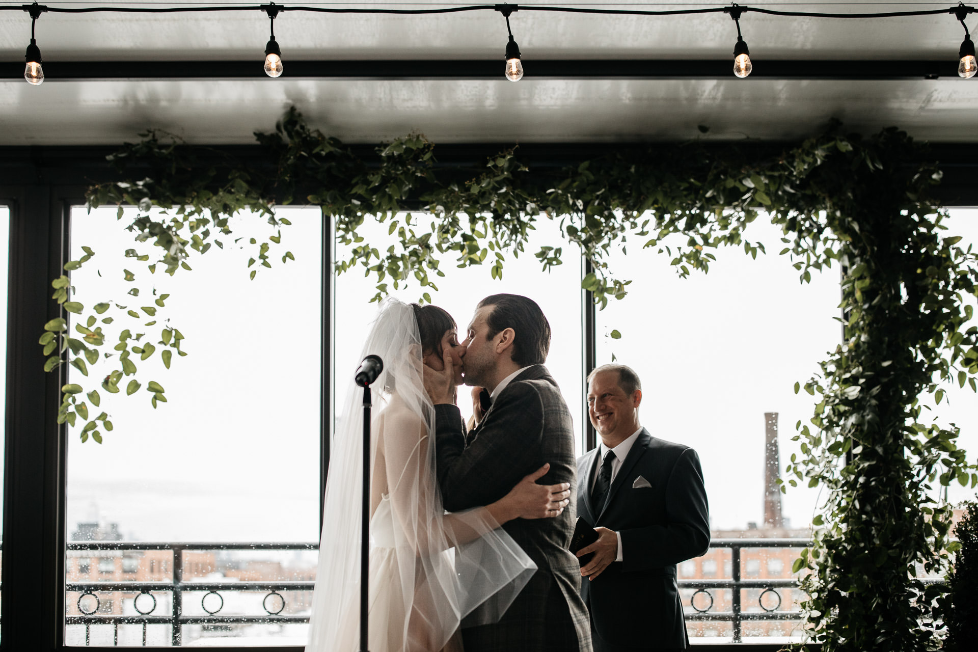 Courtney & Hank Wedding Wedding Brooklyn Box House Hotel, New York, by Jean-Laurent Gaudy