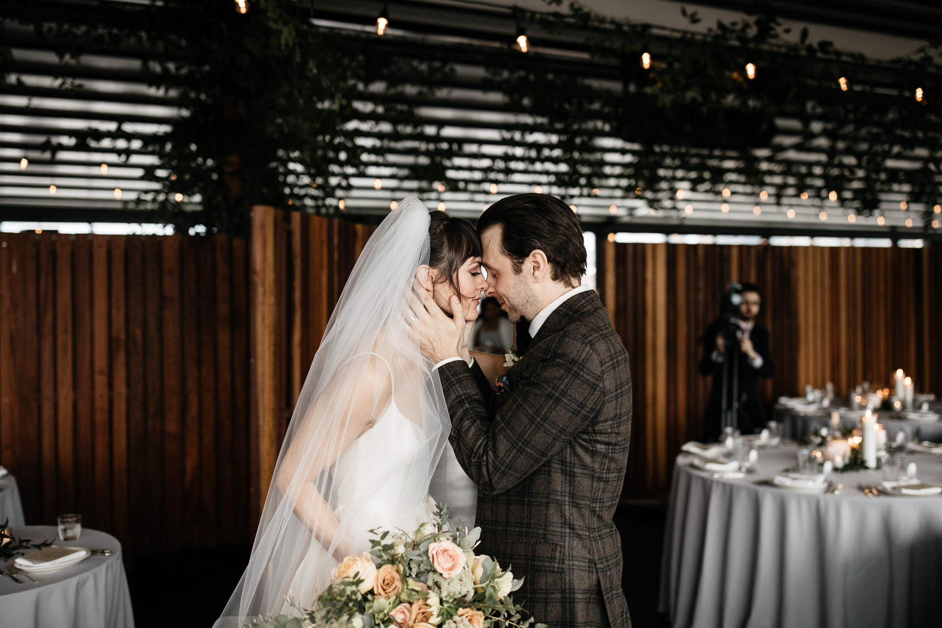 Courtney & Hank Wedding Wedding Brooklyn Box House Hotel, New York, by Jean-Laurent Gaudy