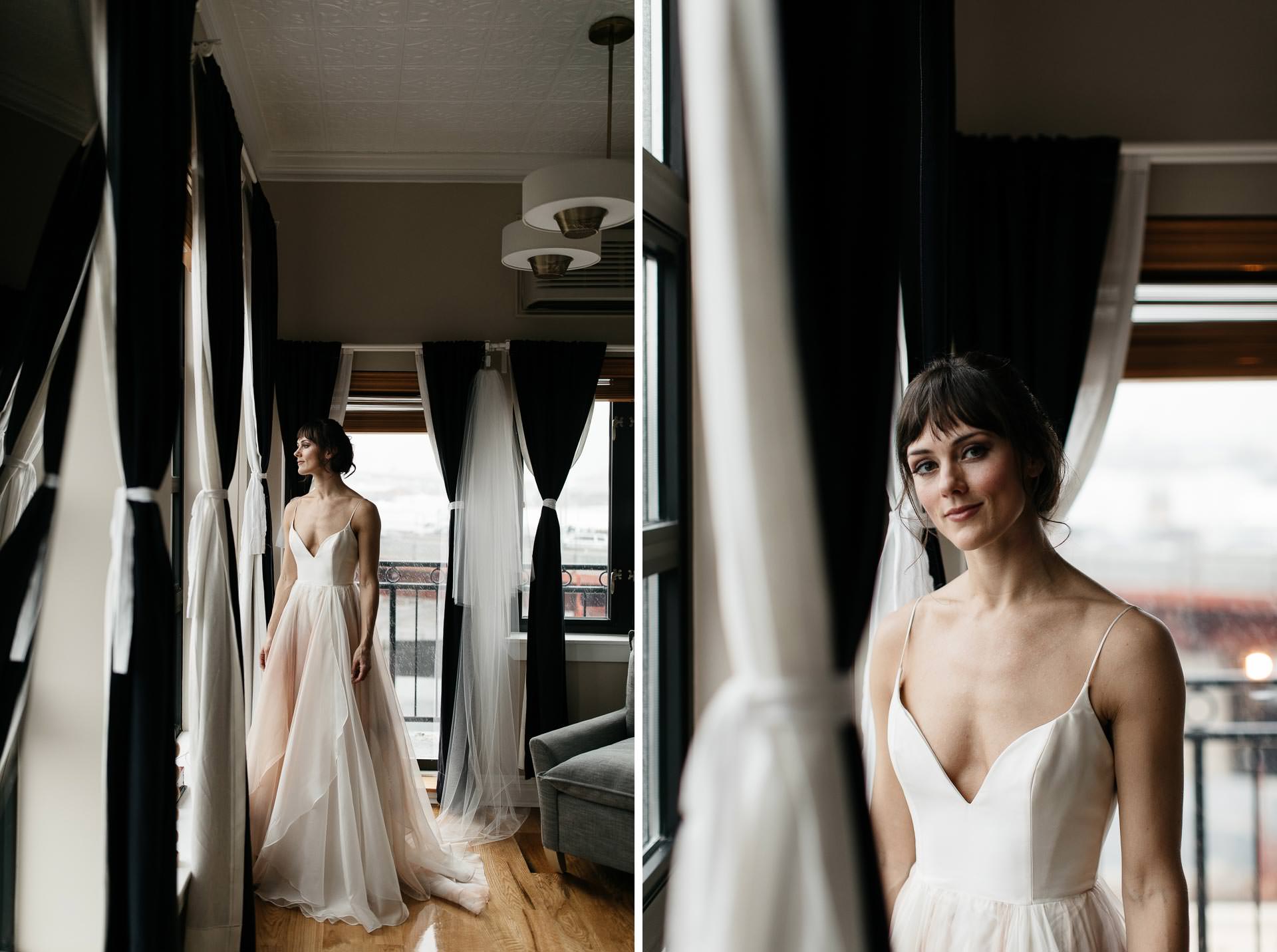 Courtney & Hank Wedding Wedding Brooklyn Box House Hotel, New York, by Jean-Laurent Gaudy