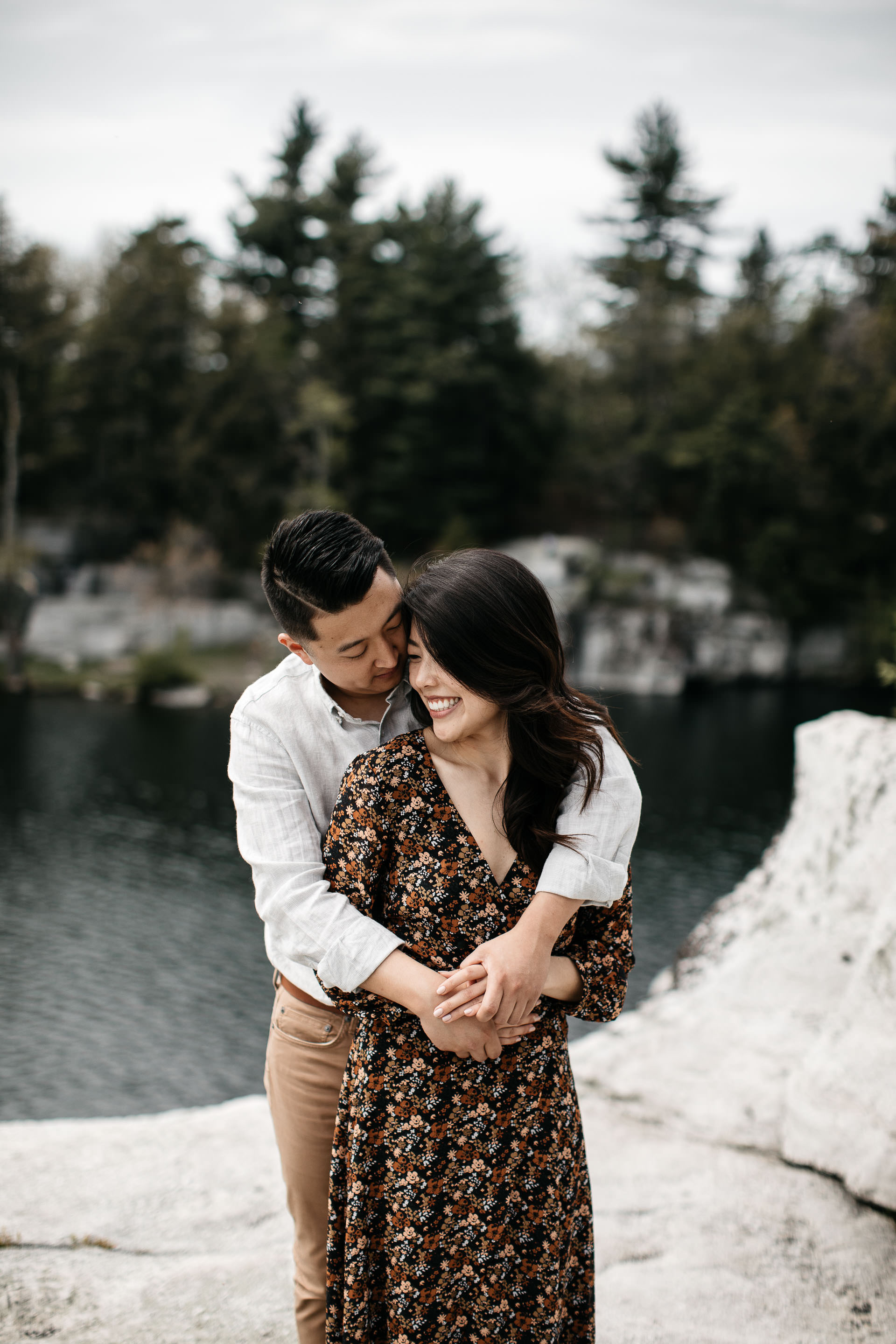 Jinie & Peter's Engagement in Catskills Minnewaska State Park, New York, by Jean-Laurent Gaudy