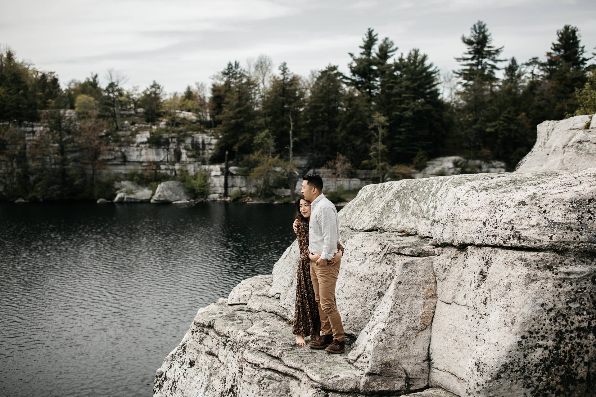 Jinie & Peter's Engagement in Catskills Minnewaska State Park, New York, by Jean-Laurent Gaudy