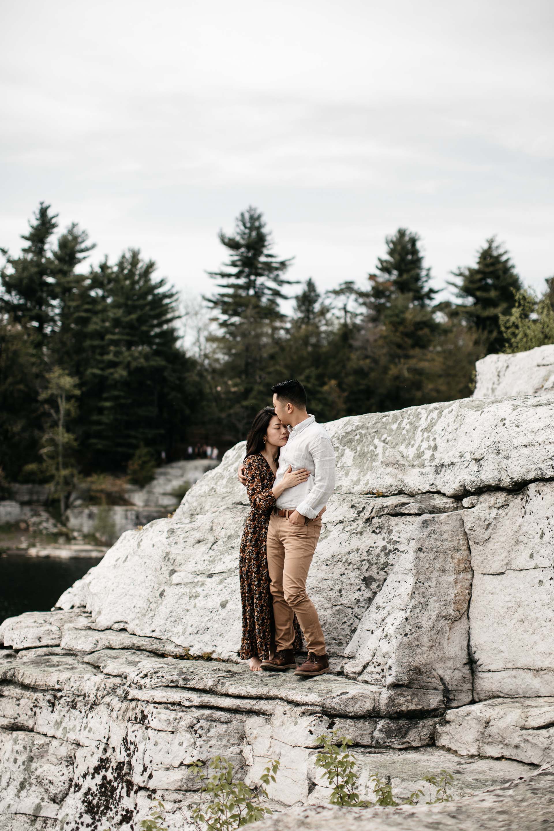 Jinie & Peter's Engagement in Catskills Minnewaska State Park, New York, by Jean-Laurent Gaudy