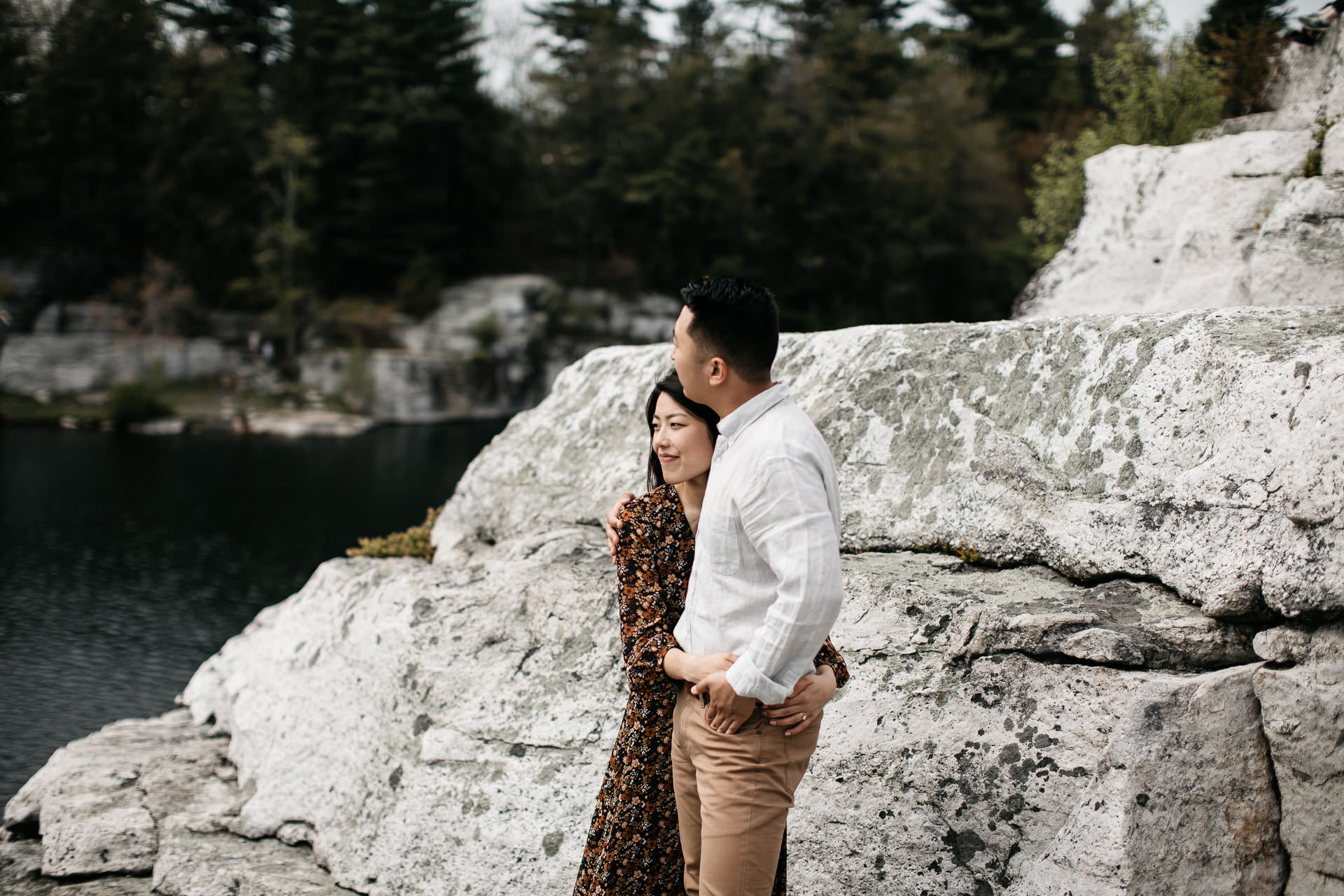 Jinie & Peter's Engagement in Catskills Minnewaska State Park, New York, by Jean-Laurent Gaudy