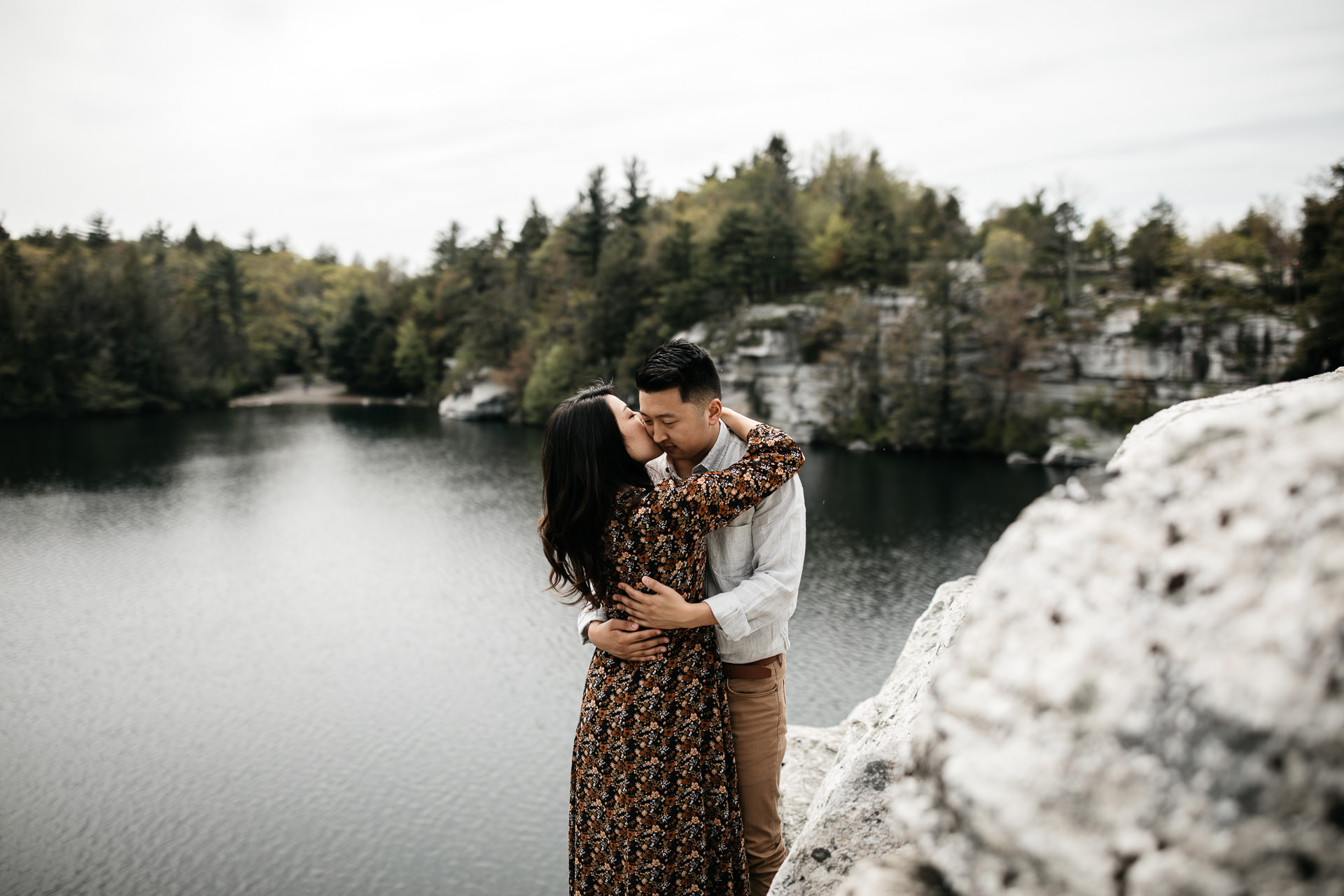 Jinie & Peter's Engagement in Catskills Minnewaska State Park, New York, by Jean-Laurent Gaudy