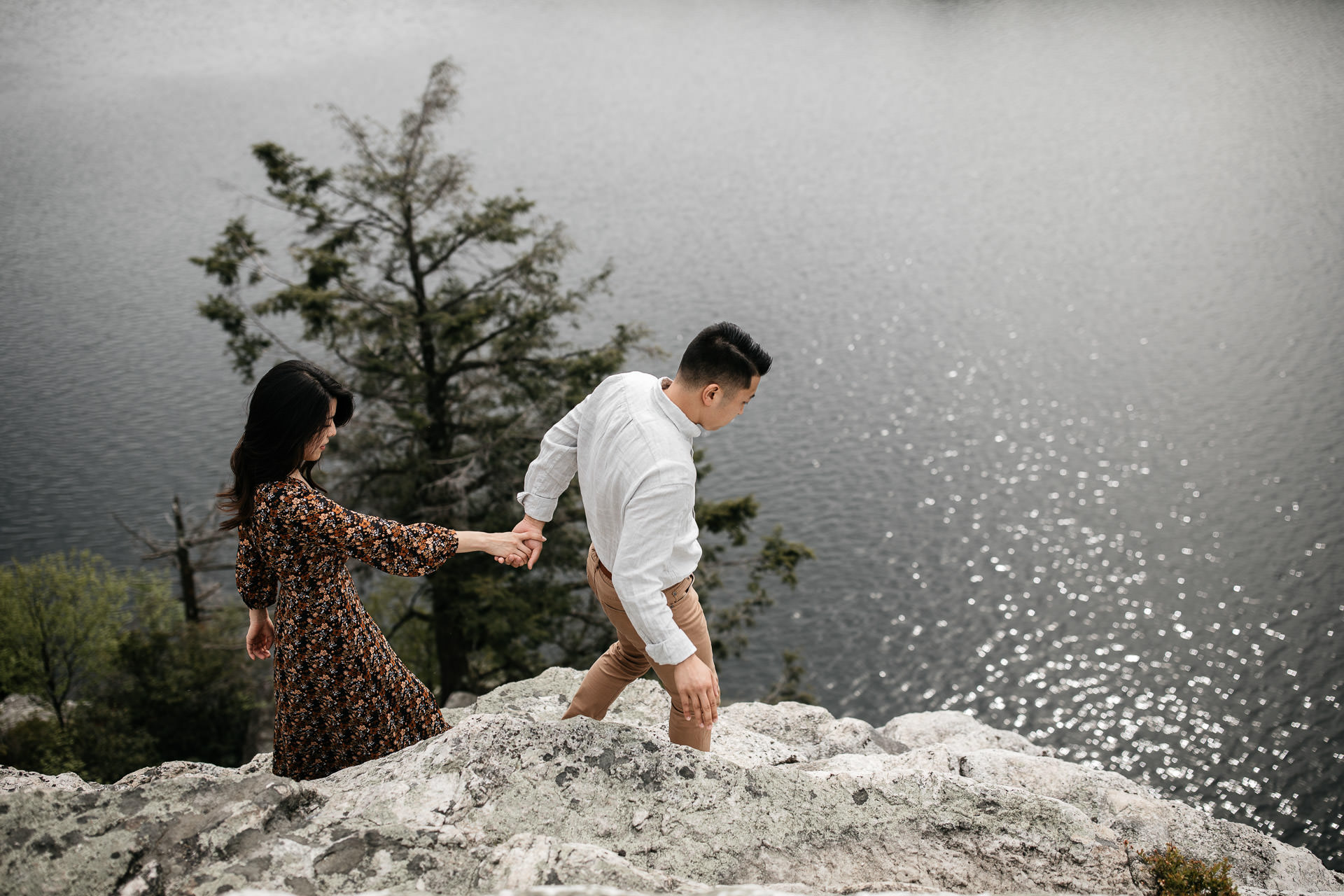 Jinie & Peter's Engagement in Catskills Minnewaska State Park, New York, by Jean-Laurent Gaudy