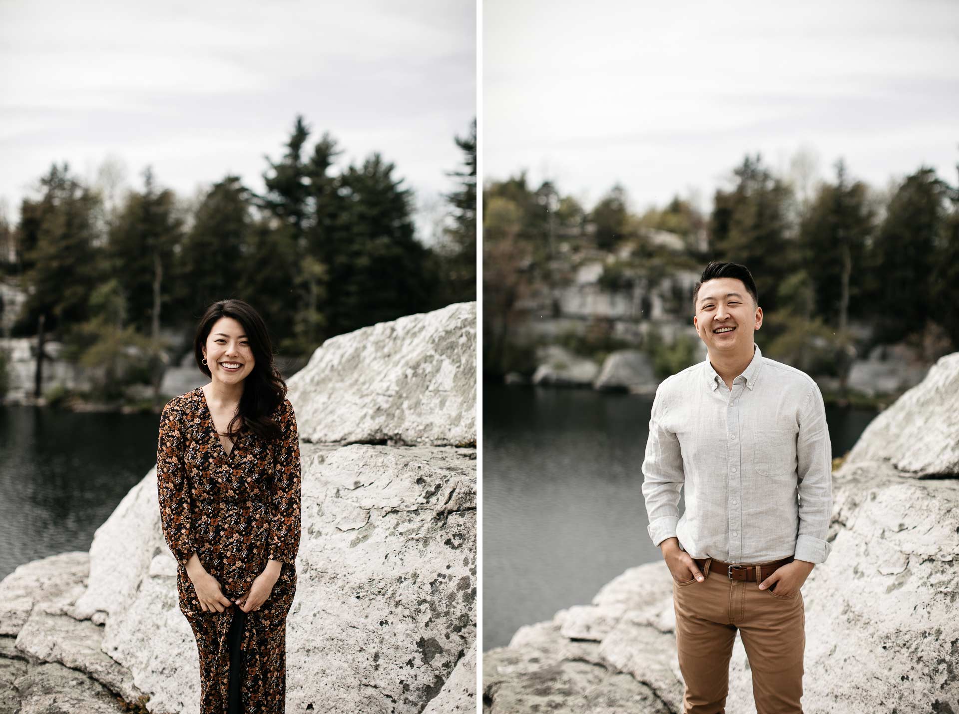 Jinie & Peter's Engagement in Catskills Minnewaska State Park, New York, by Jean-Laurent Gaudy