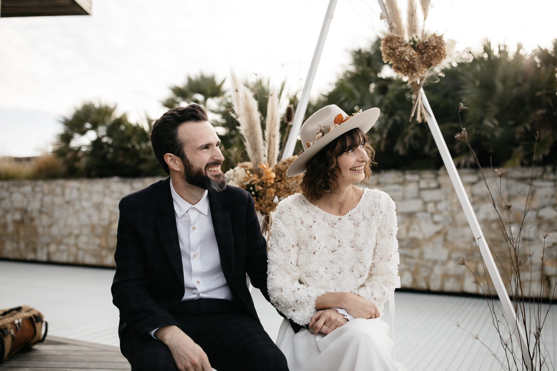 Boho Intimate Wedding France, Biarritz, by Jean-Laurent Gaudy