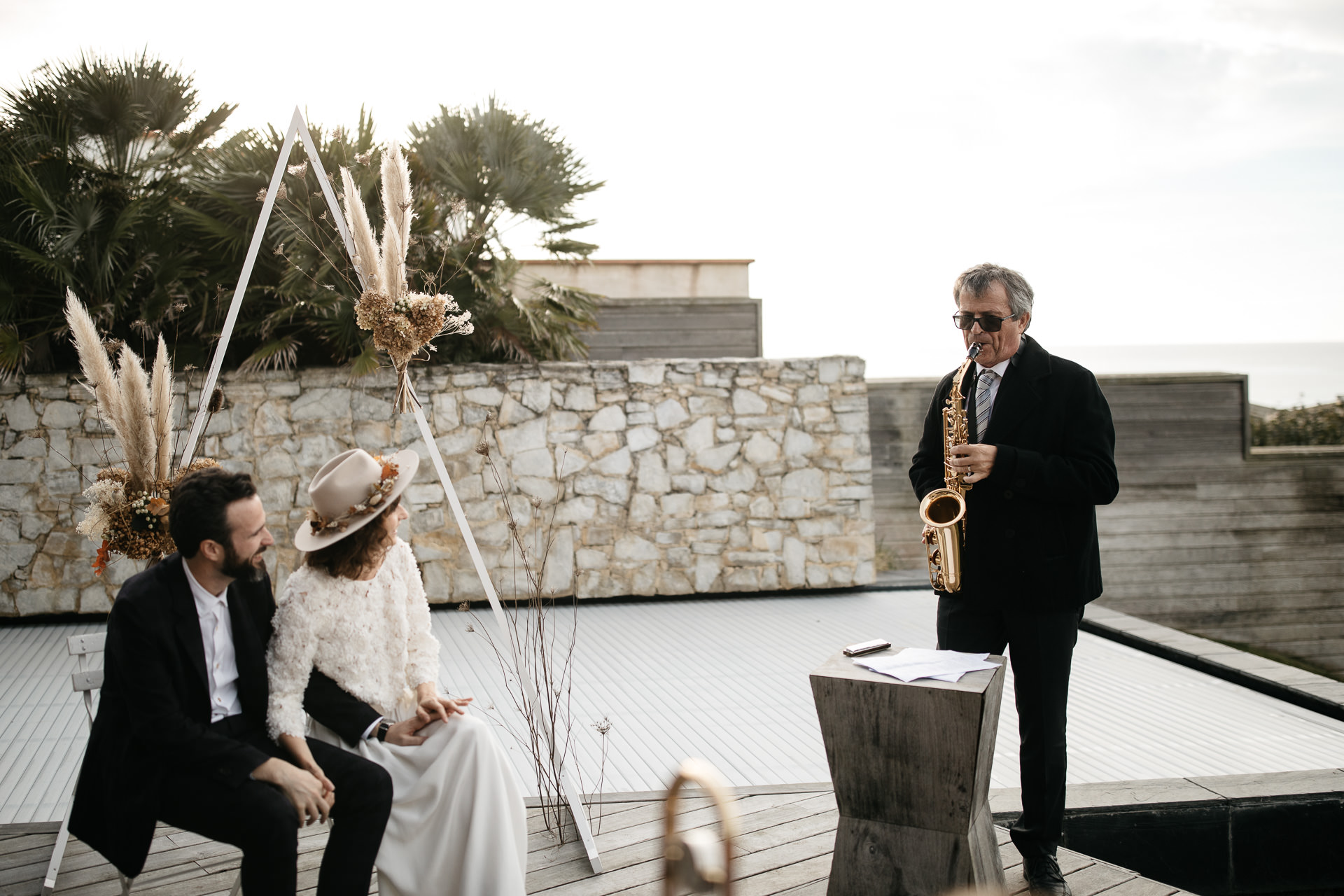 Boho Intimate Wedding France, Biarritz, by Jean-Laurent Gaudy