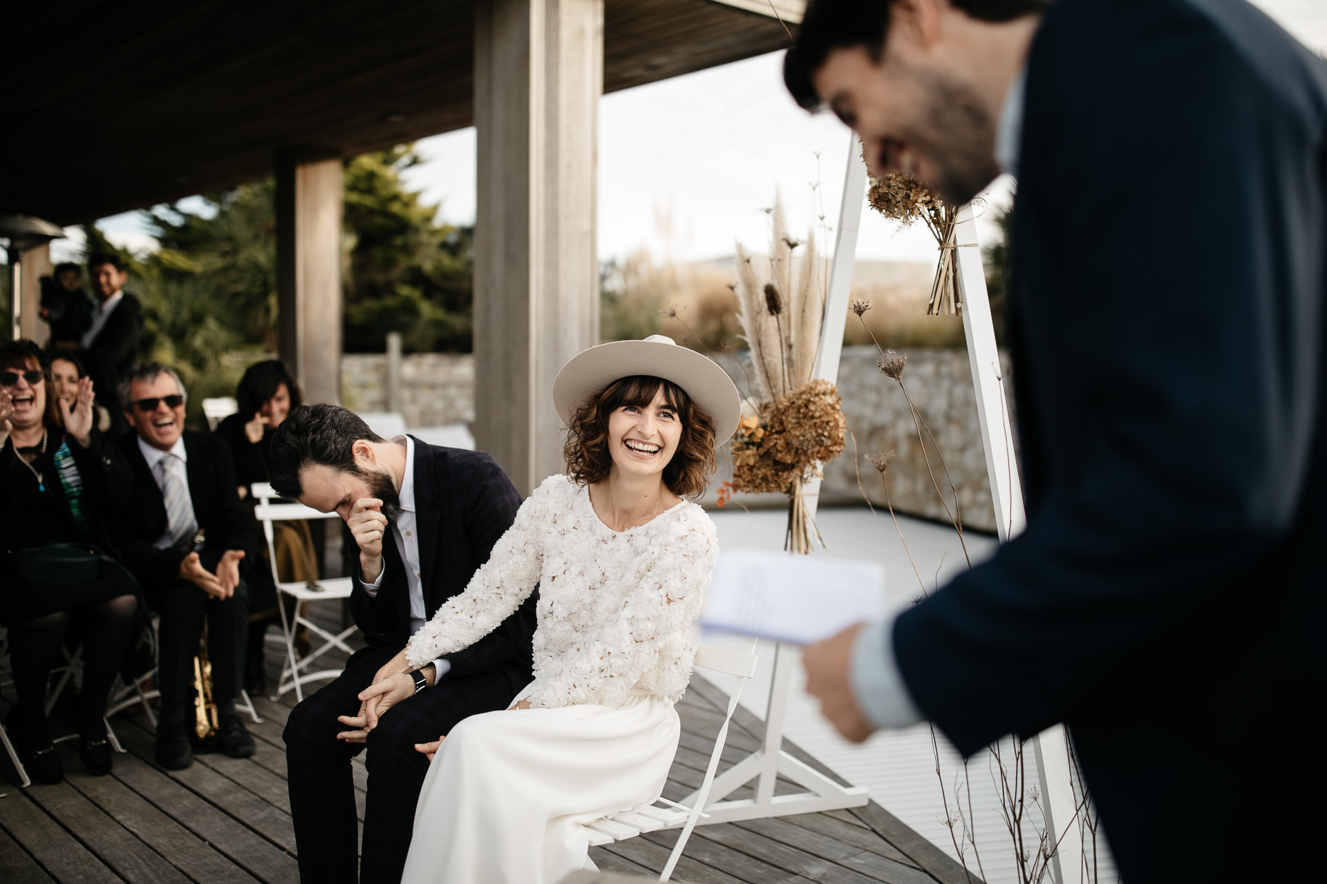 Boho Intimate Wedding France, Biarritz, by Jean-Laurent Gaudy