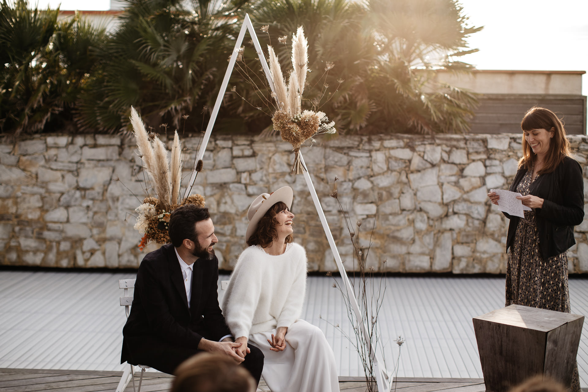 Boho Intimate Wedding France, Biarritz, by Jean-Laurent Gaudy