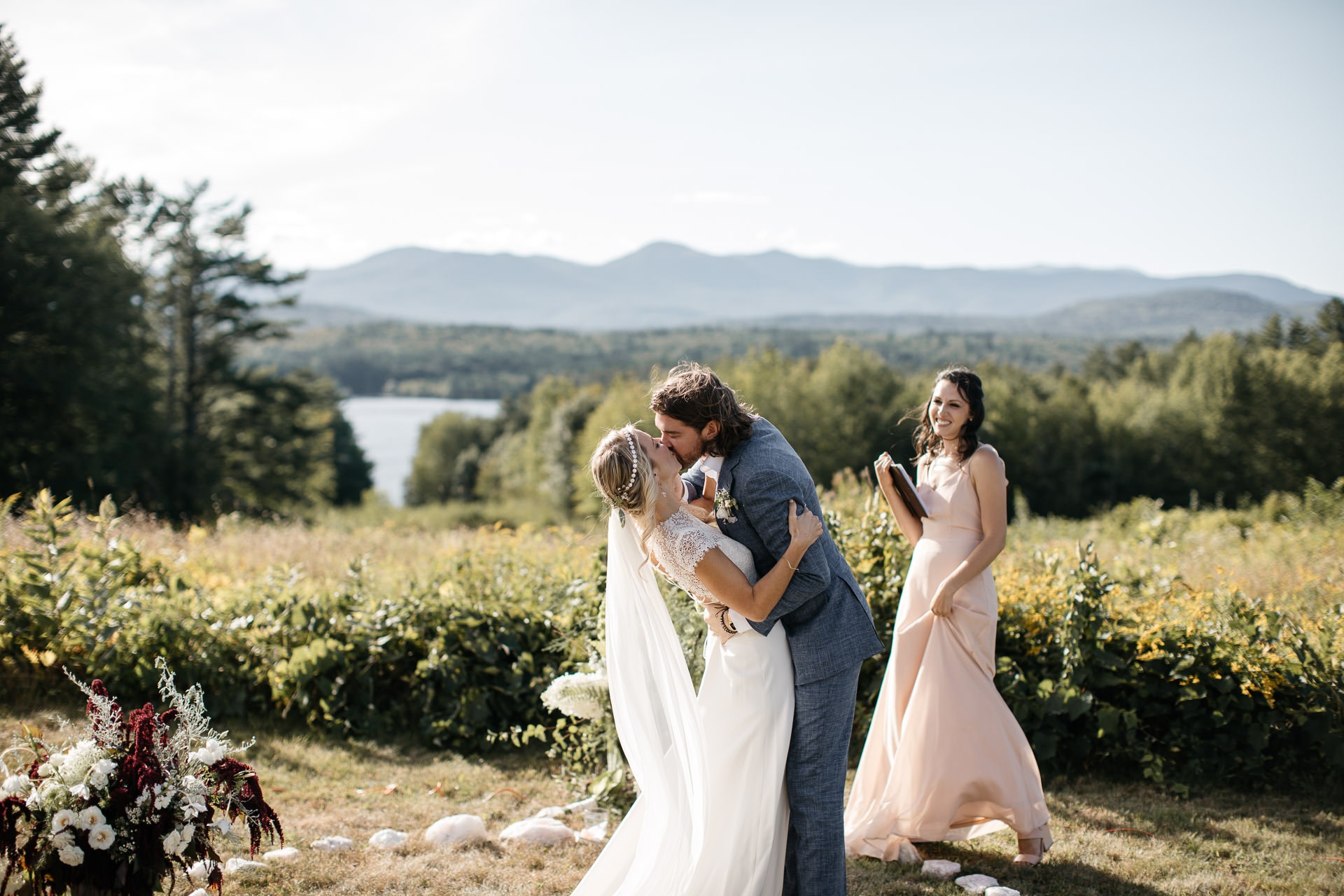 Boho Intimate Wedding in Maine By Jean-Laurent Gaudy Photography
