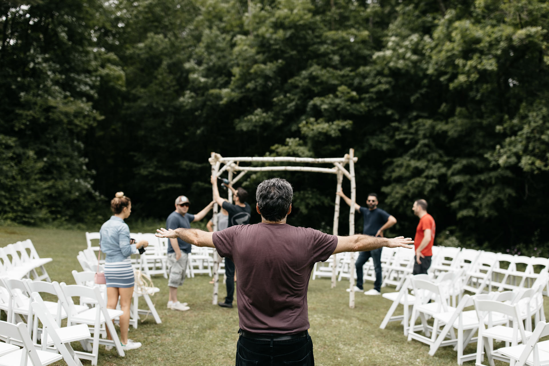 Rachel & David Boho Catskills wedding at Foxfire Moutain House by Jean-Laurent Gaudy