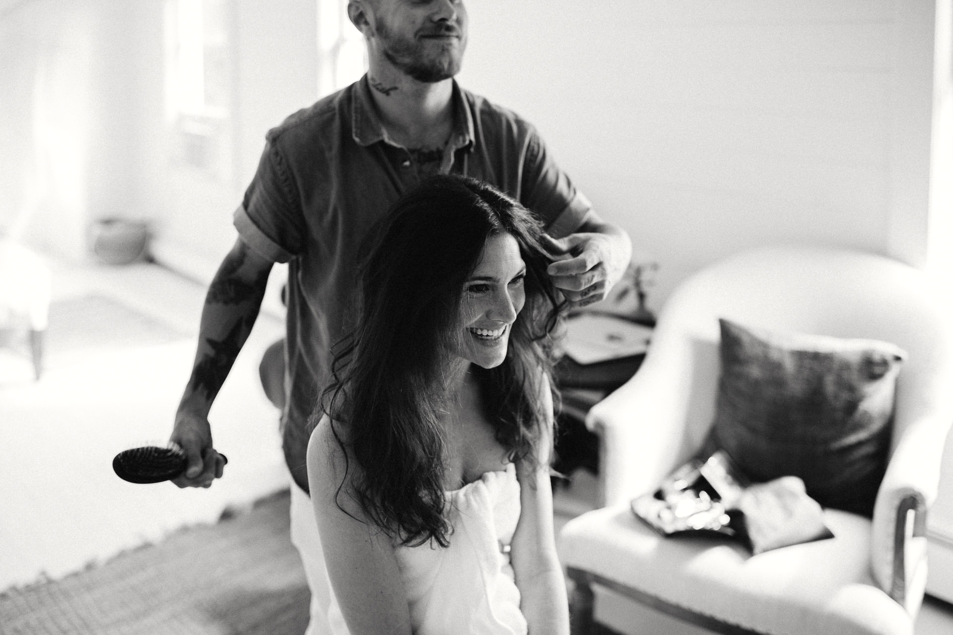 Rachel & David Boho Catskills wedding at Foxfire Moutain House by Jean-Laurent Gaudy