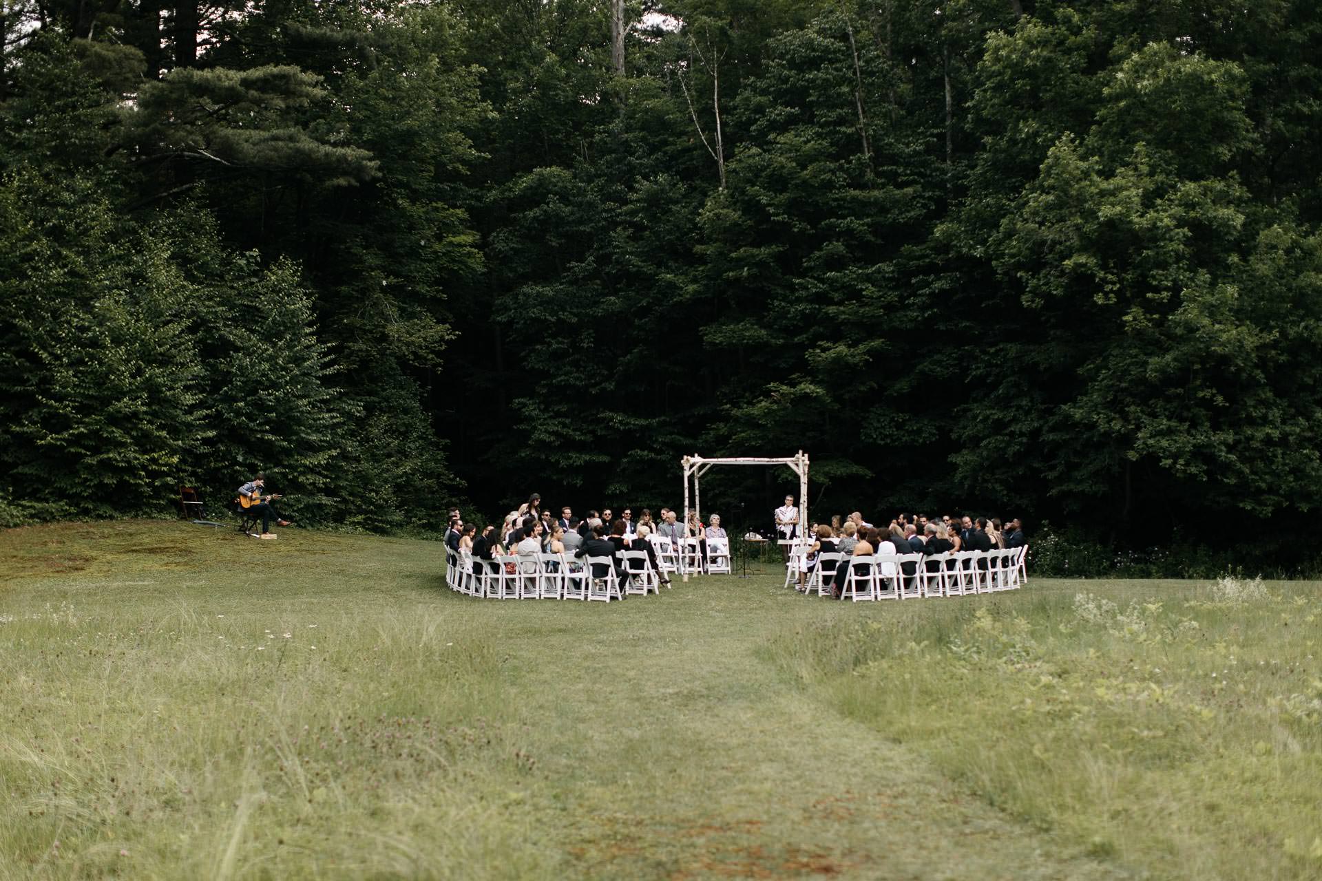 Rachel & David Boho Catskills wedding at Foxfire Moutain House by Jean-Laurent Gaudy