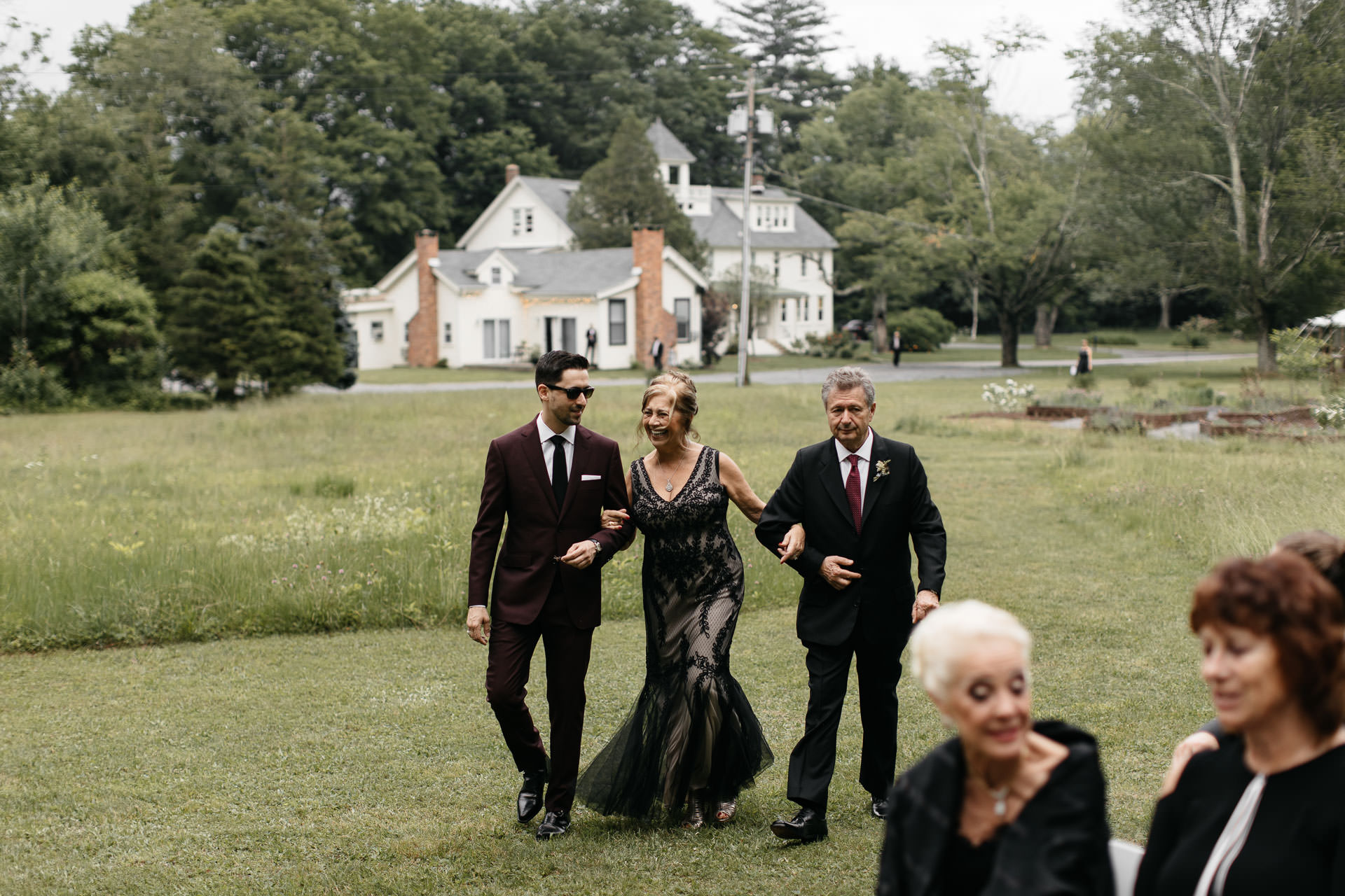 Rachel & David Boho Catskills wedding at Foxfire Moutain House by Jean-Laurent Gaudy