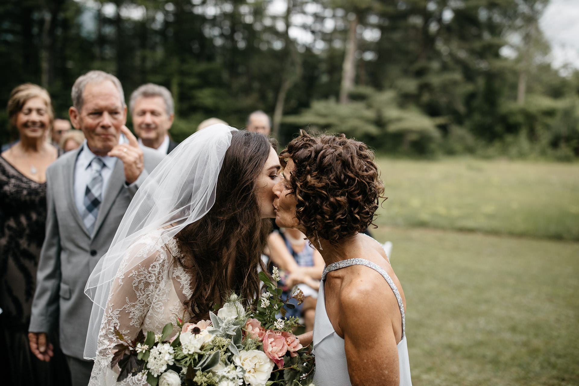 Rachel & David Boho Catskills wedding at Foxfire Moutain House by Jean-Laurent Gaudy
