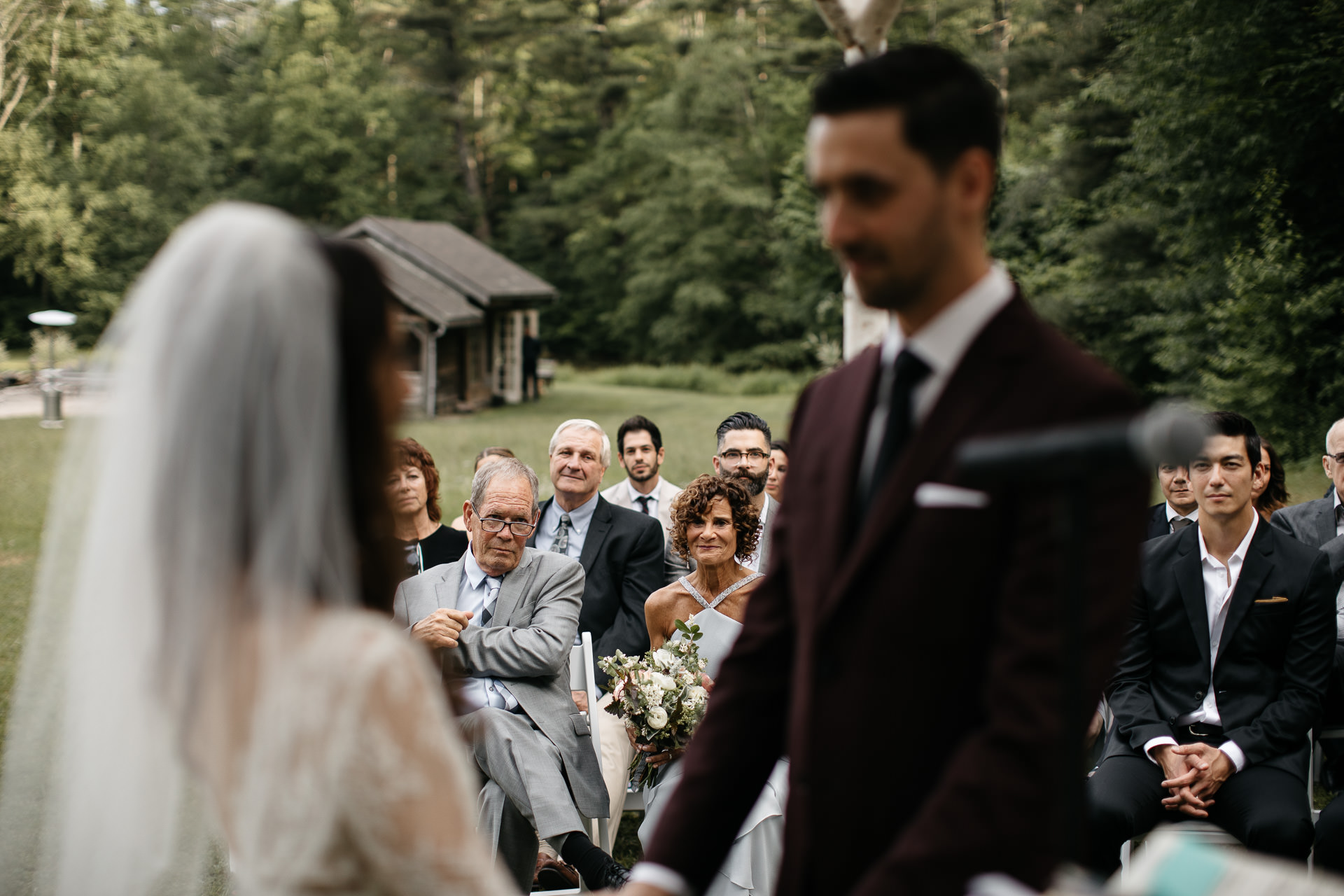 Rachel & David Boho Catskills wedding at Foxfire Moutain House by Jean-Laurent Gaudy