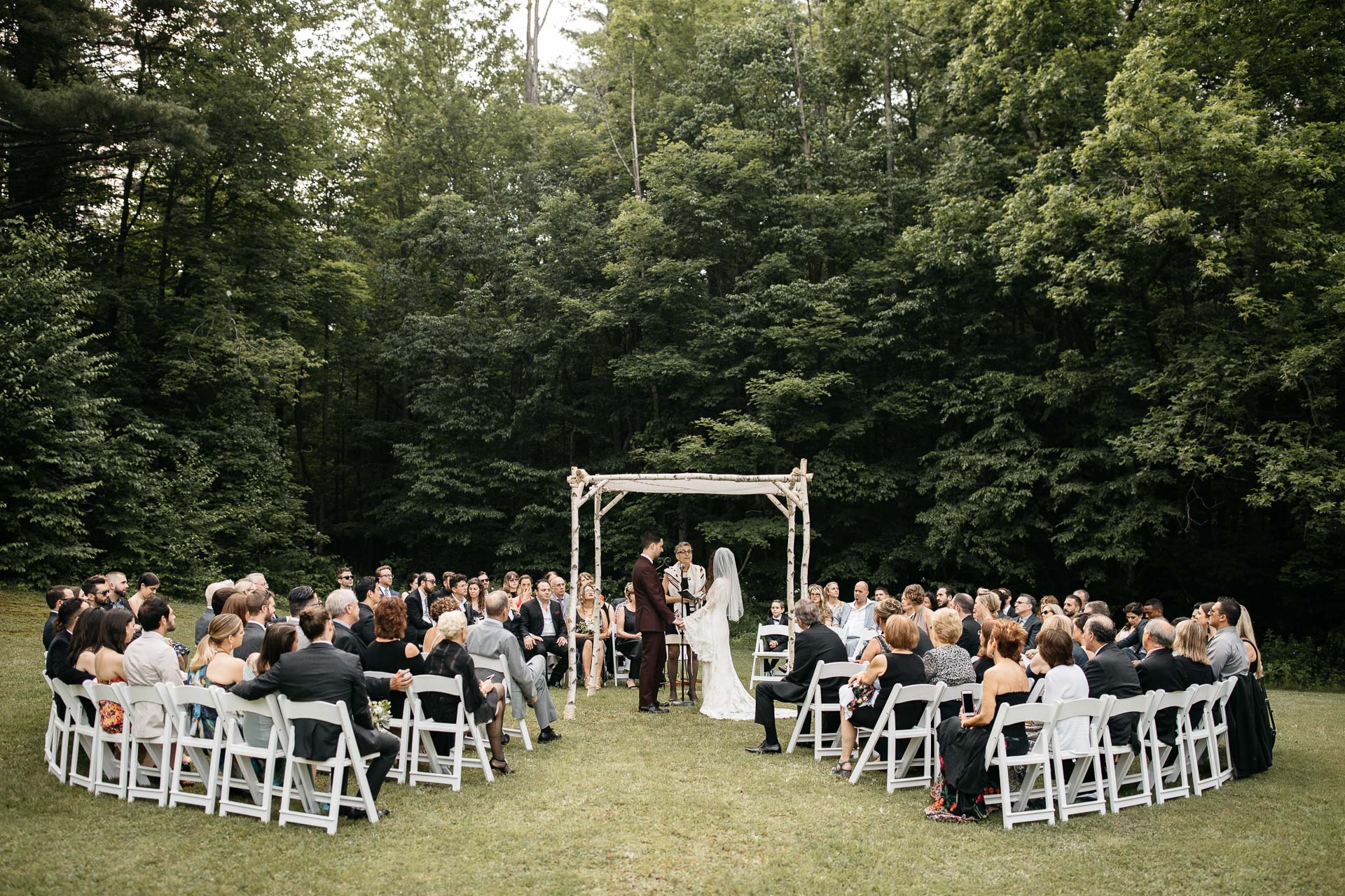 Rachel & David Boho Catskills wedding at Foxfire Moutain House by Jean-Laurent Gaudy