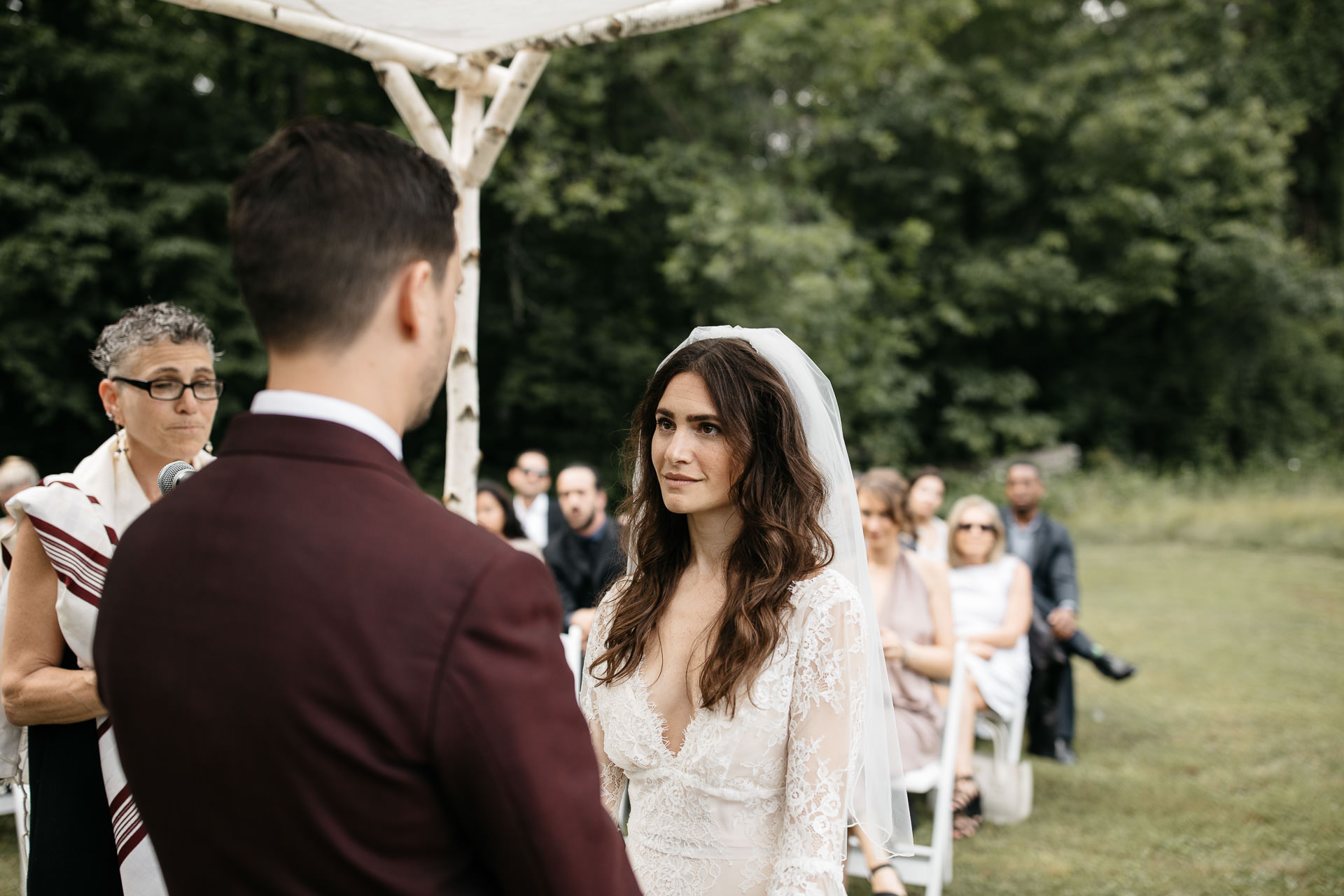 Rachel & David Boho Catskills wedding at Foxfire Moutain House by Jean-Laurent Gaudy