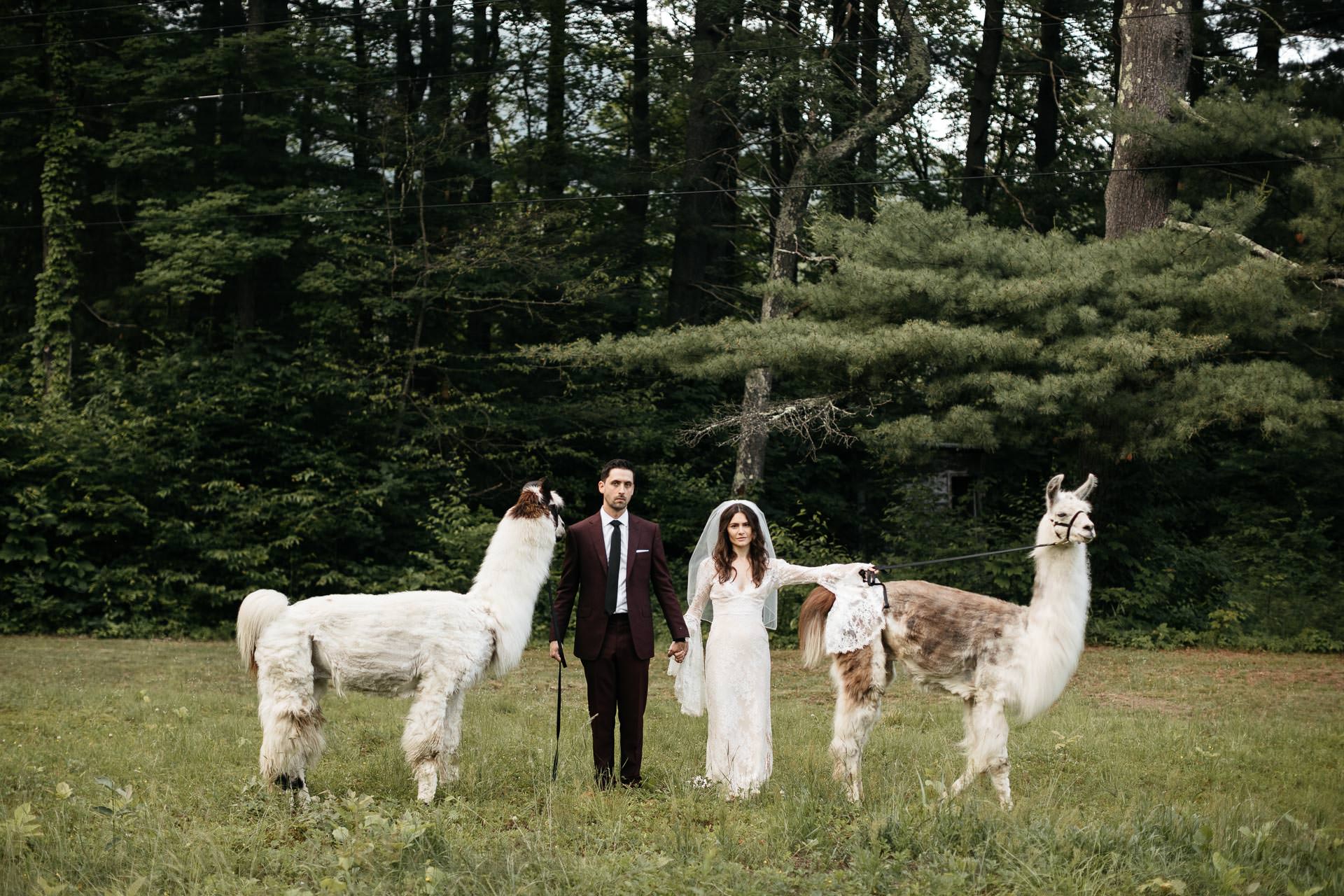 Rachel & David Boho Catskills wedding at Foxfire Moutain House by Jean-Laurent Gaudy