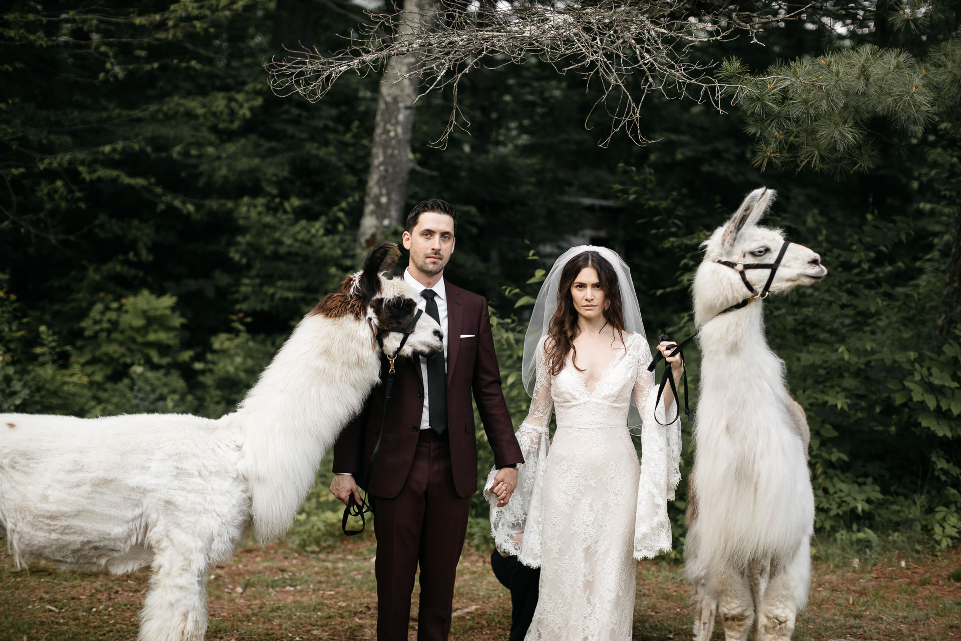 Rachel & David Boho Catskills wedding at Foxfire Moutain House by Jean-Laurent Gaudy