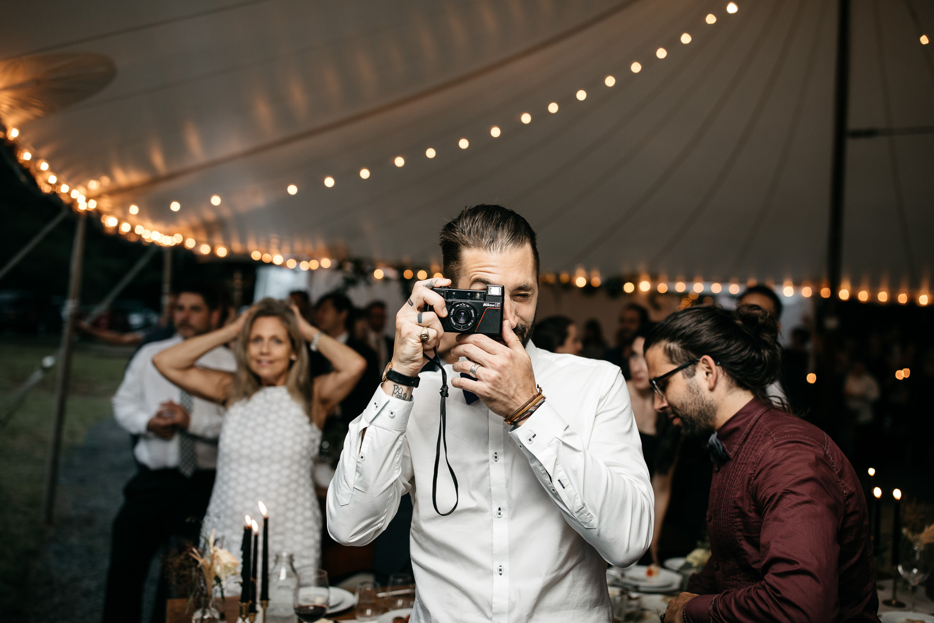 Rachel & David Boho Catskills wedding at Foxfire Moutain House by Jean-Laurent Gaudy