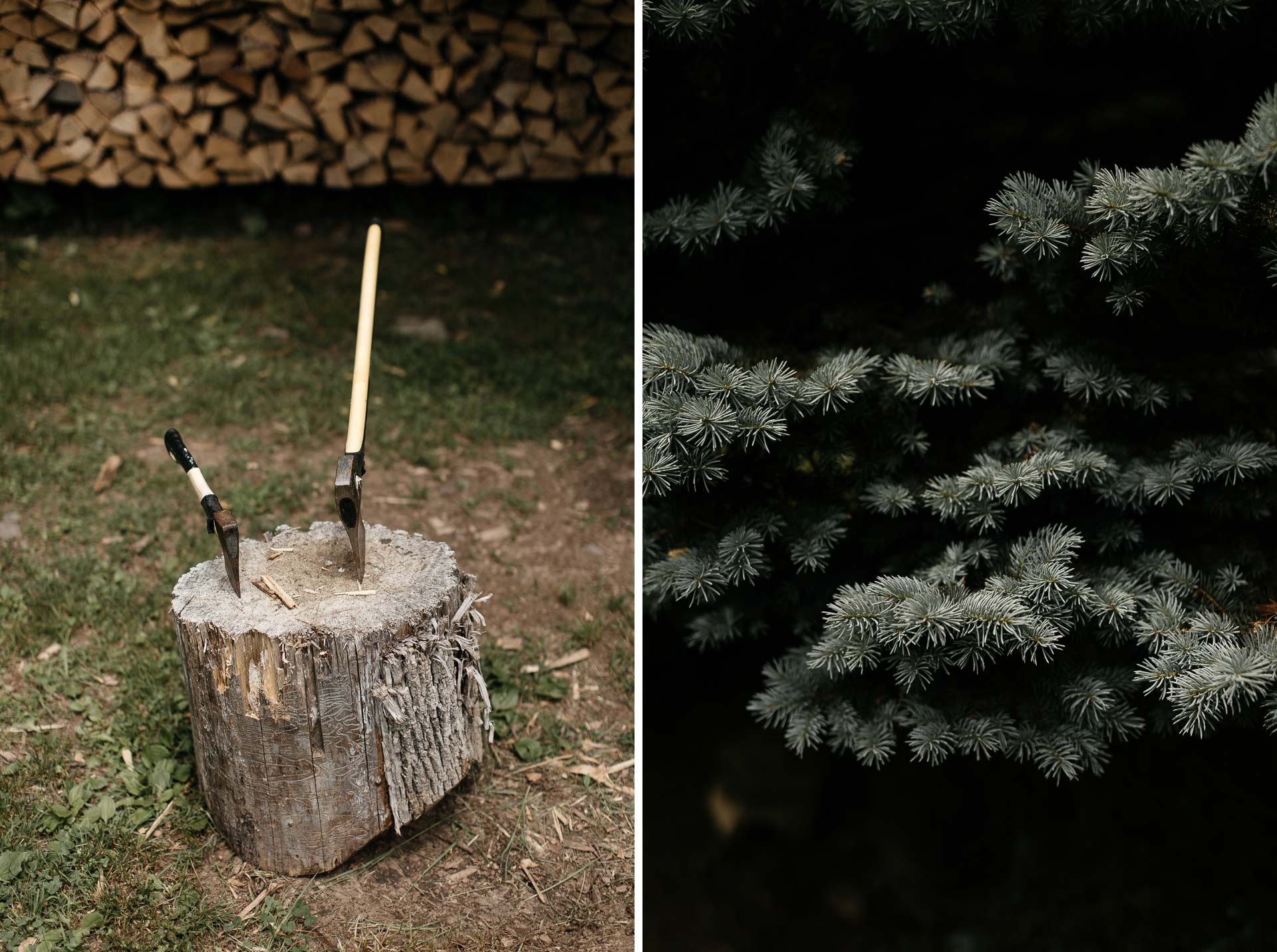 Rachel & David Boho Catskills wedding at Foxfire Moutain House by Jean-Laurent Gaudy