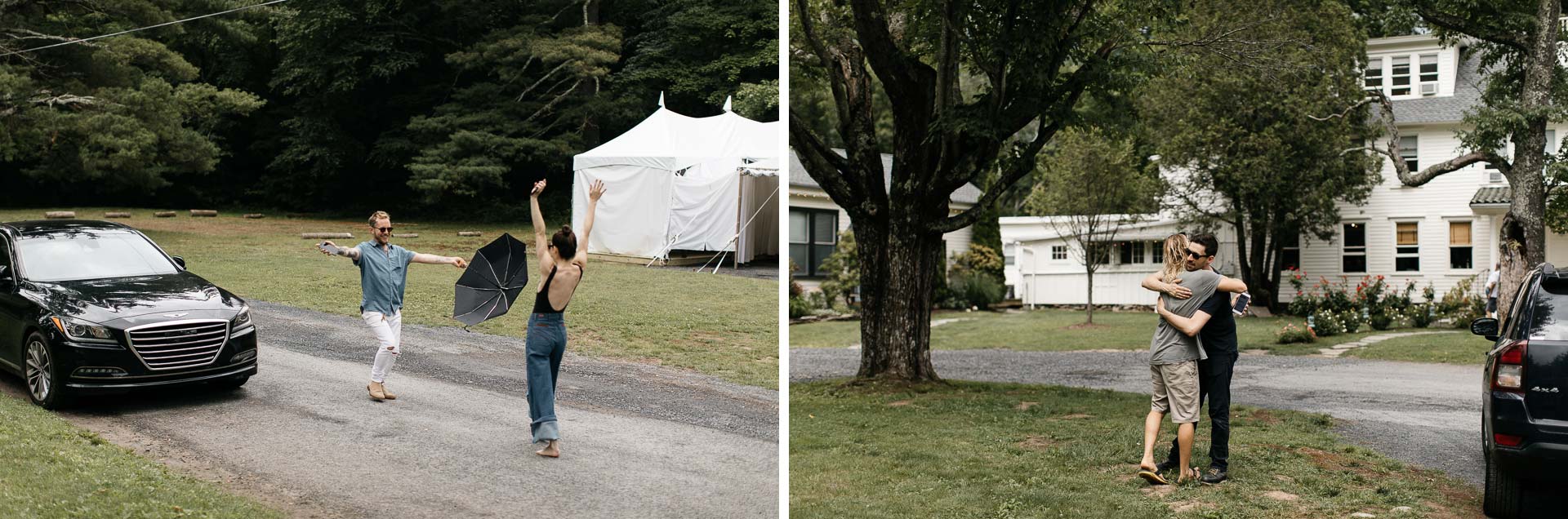 Rachel & David Boho Catskills wedding at Foxfire Moutain House by Jean-Laurent Gaudy
